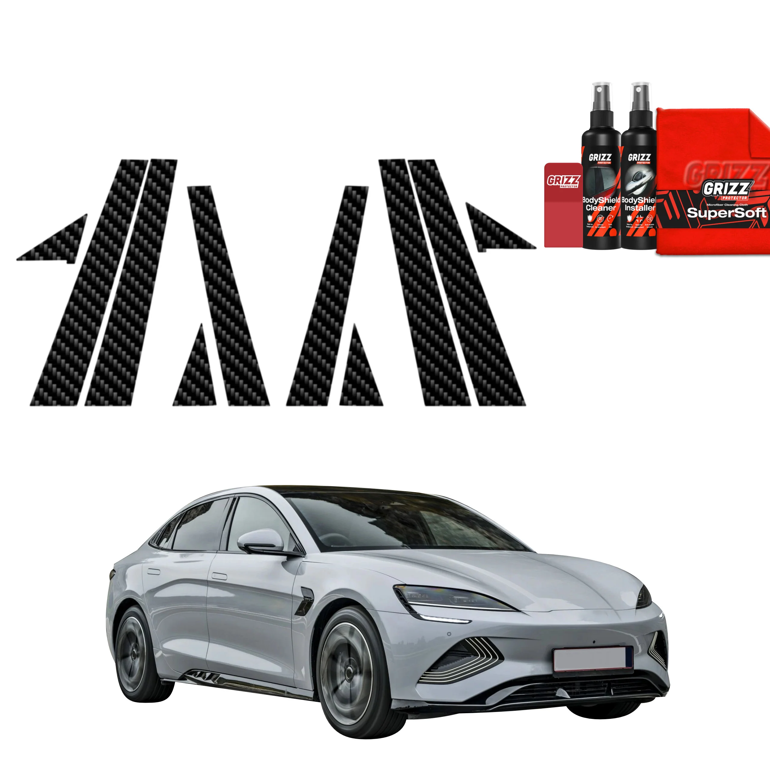 10in1 Kohlenstoff Schutzfolie für B-C-Säule - BYD Seal (2026)