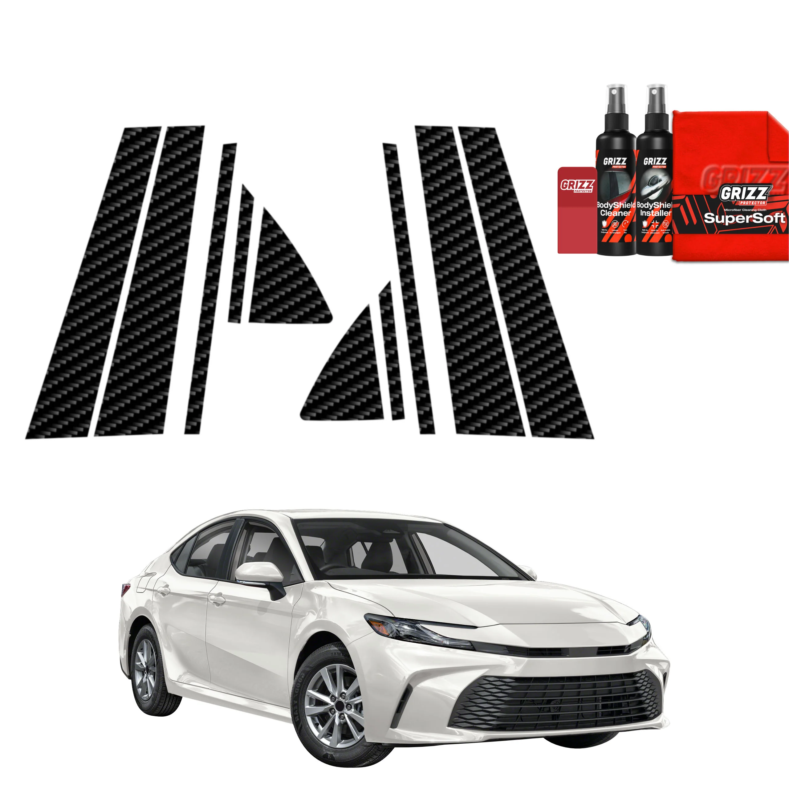 10in1 Kohlenstoff Schutzfolie für B-C-Säule - Toyota Camry (2025-2026)