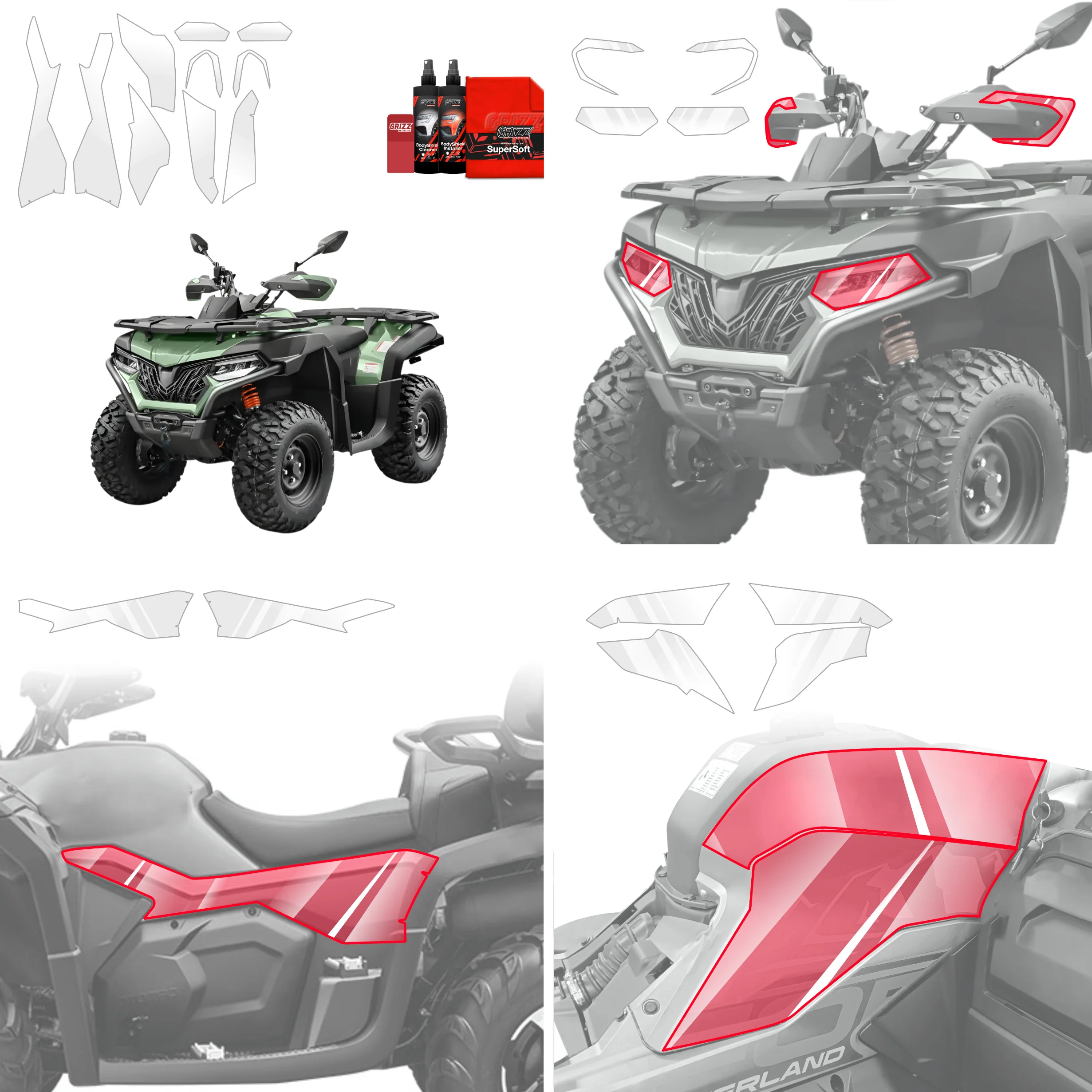 10in1 Schutzfolie - CFMOTO CFORCE 625 (2020-2026) - Image 2