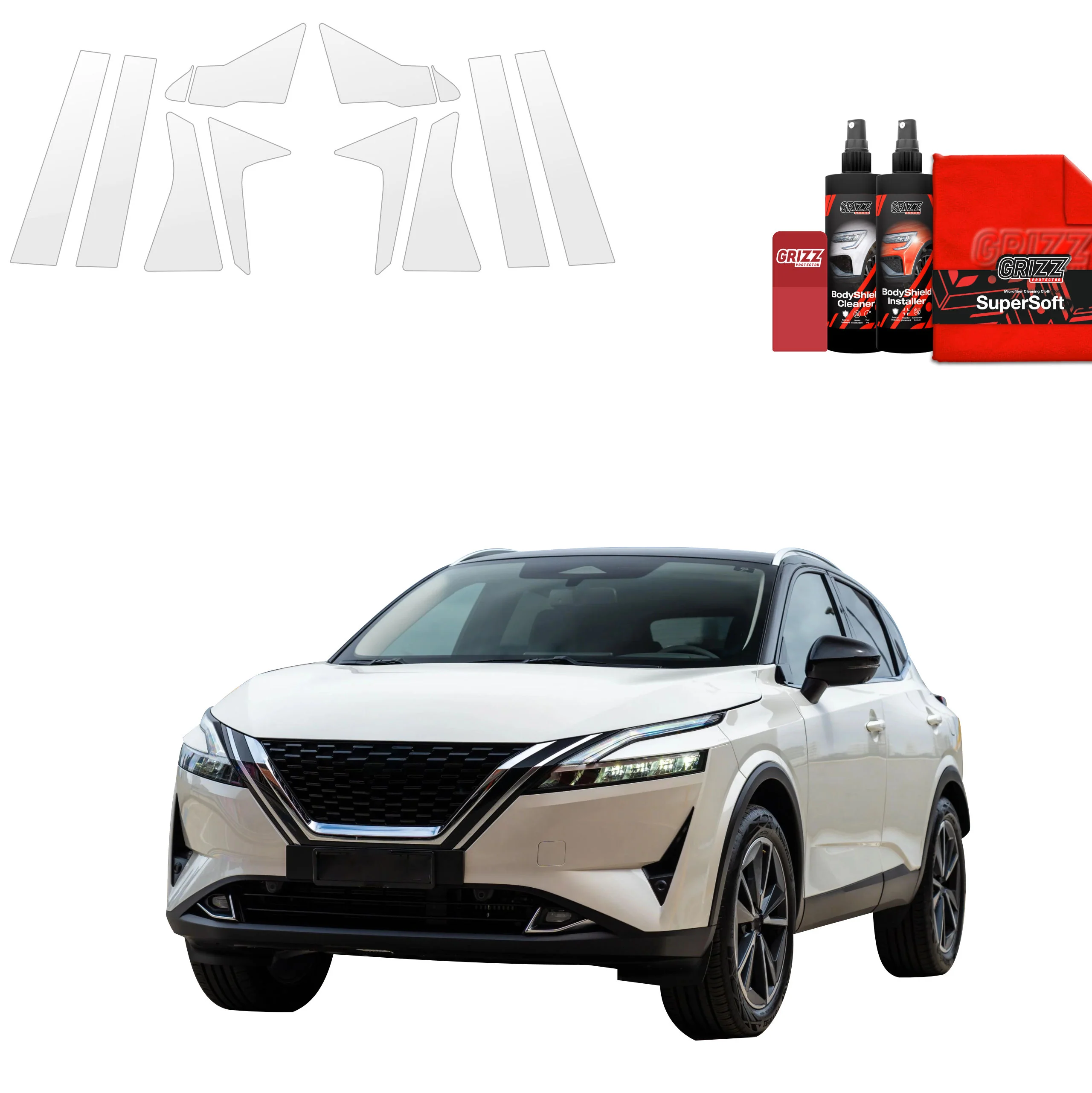 10in1 Schutzfolie für A-B-C-Säule - Nissan Qashqai 3 (2021-2024)