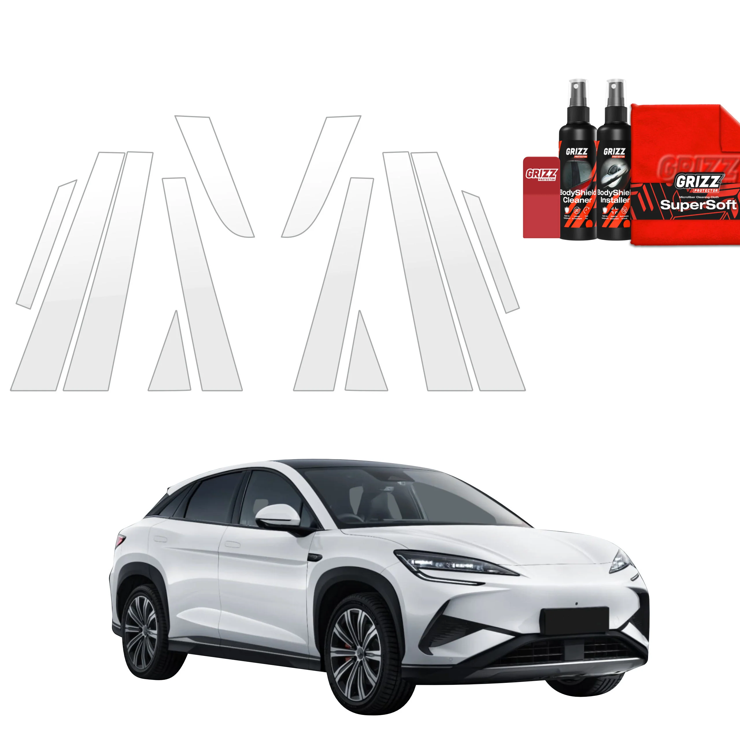 12in1 Schutzfolie für B-C-Säule - BYD Sealion 7 (2025-2026)