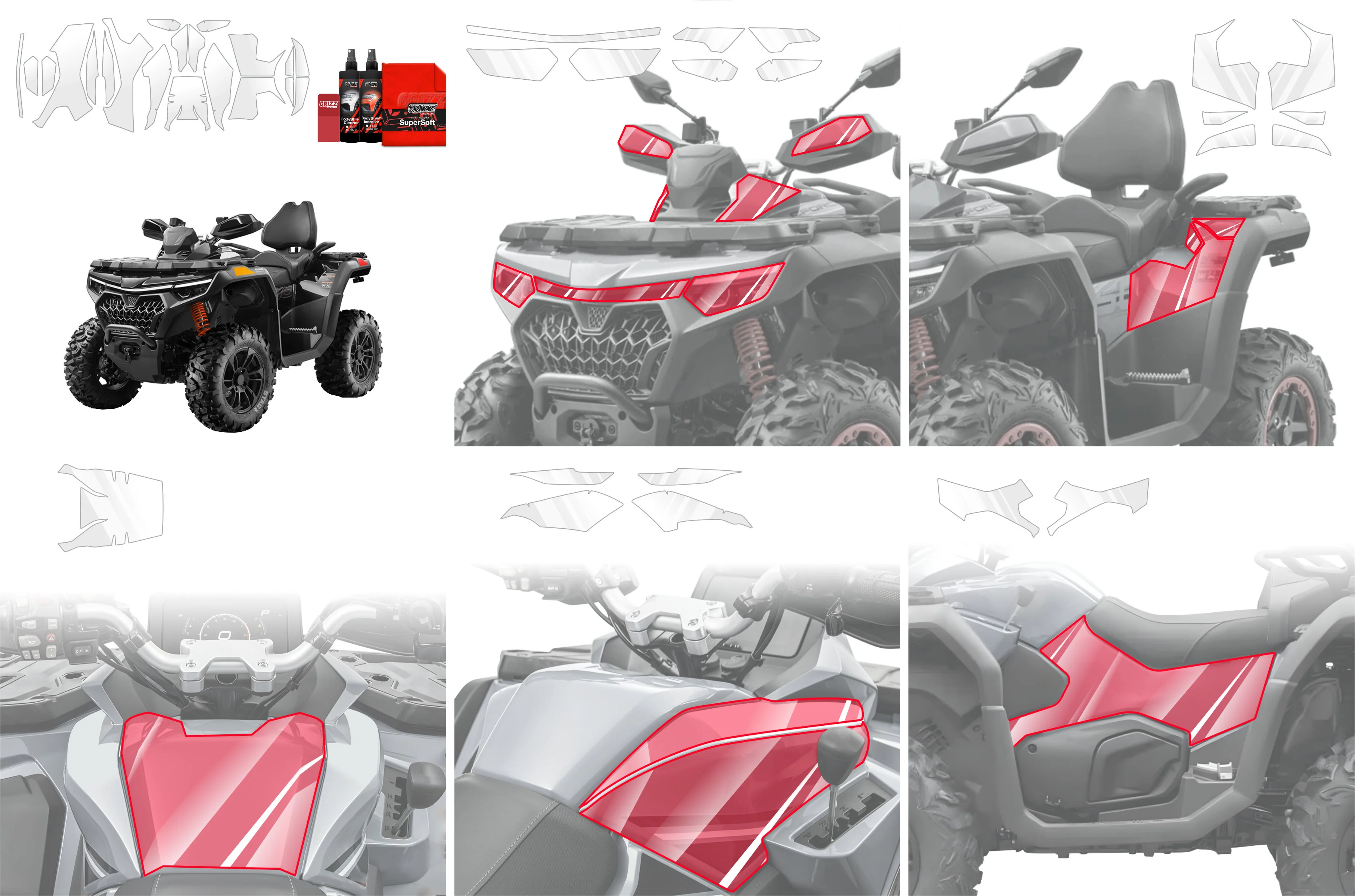 20in1 Schutzfolie - CFMOTO CFORCE 1000 Touring (2024-2026) - Image 2