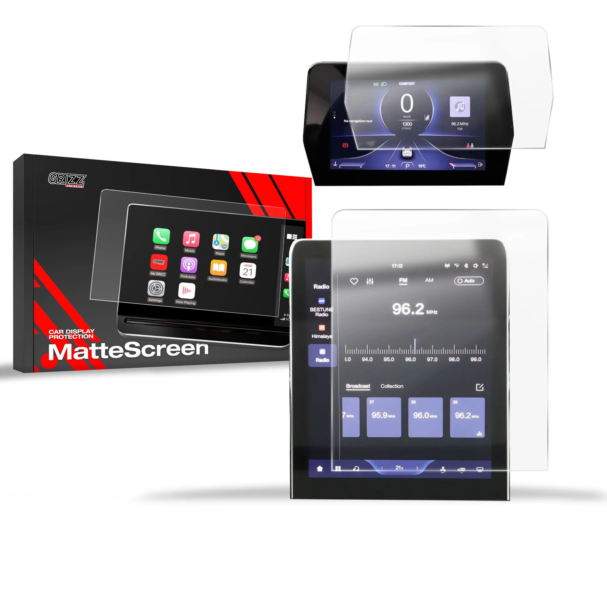 2in1 Displayschutzfolie für Bestune T90 12,6" (2023-2026) Anti-Fingerprint, Matt - Image 8