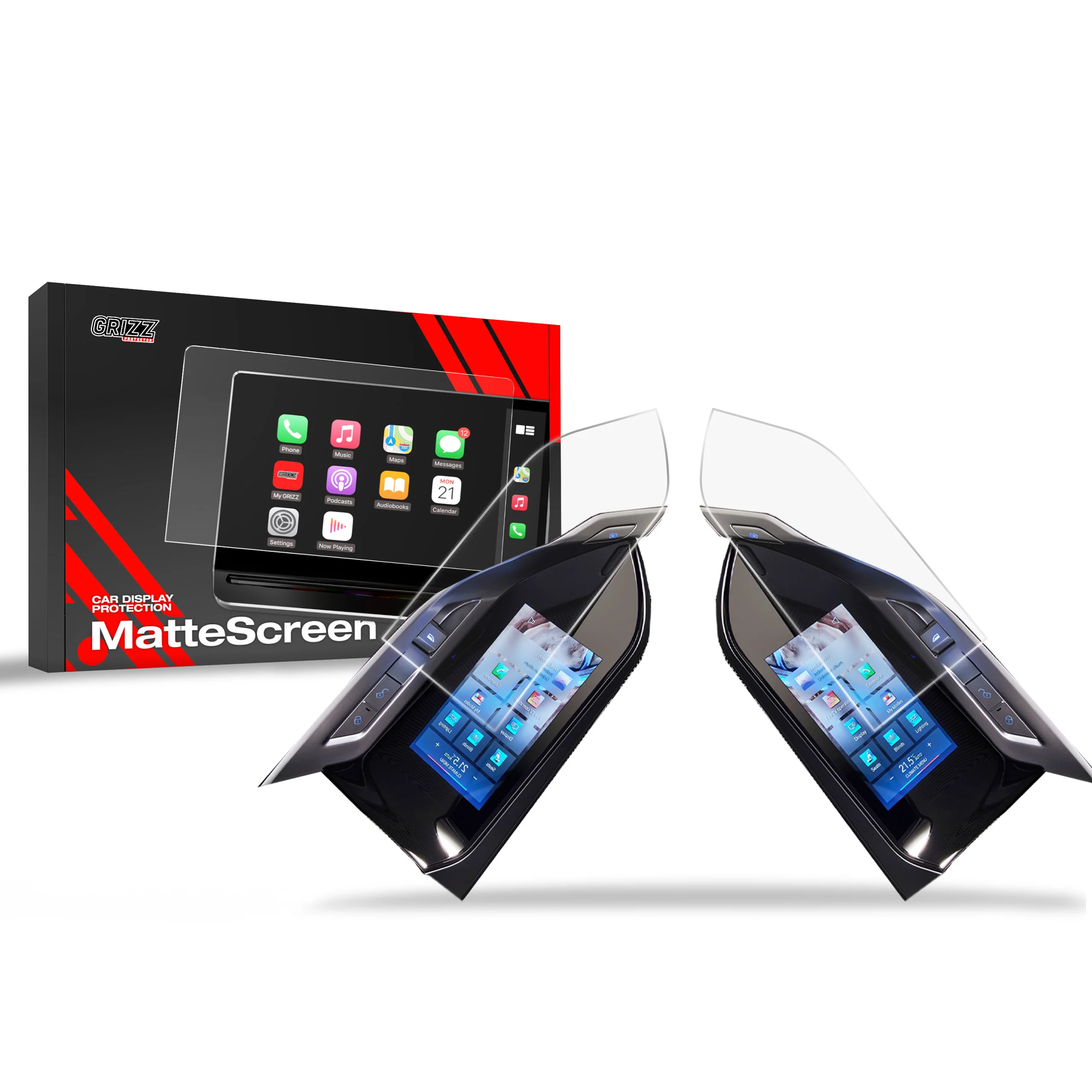 2in1 Displayschutzfolie für BMW 7 G70 armlehne 5,5" (2023-2026) Anti-Fingerprint, Matt