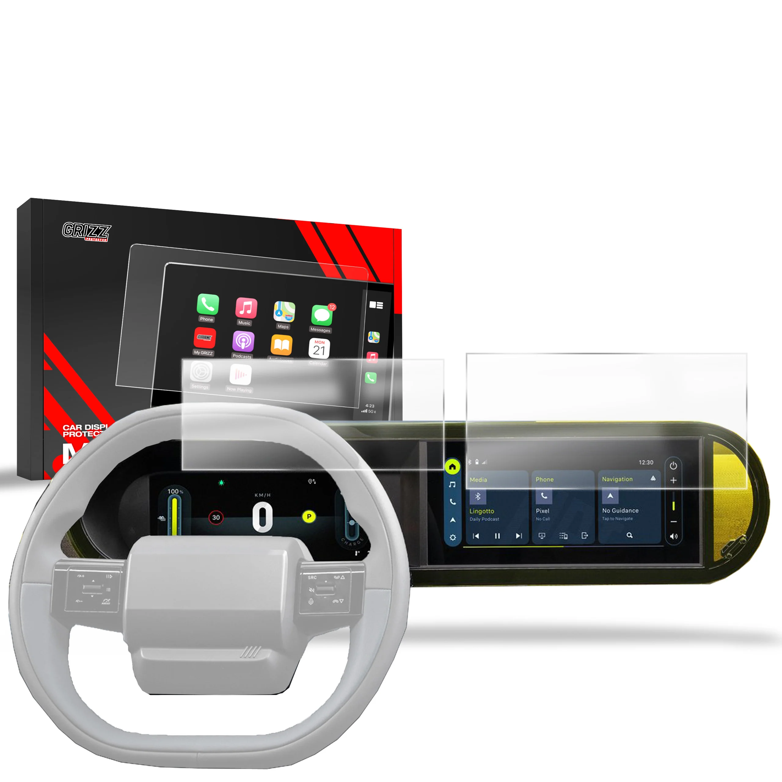 2in1 Displayschutzfolie für Fiat Grande Panda 10,25" (2025-2026) Anti-Fingerprint, Matt - Image 8