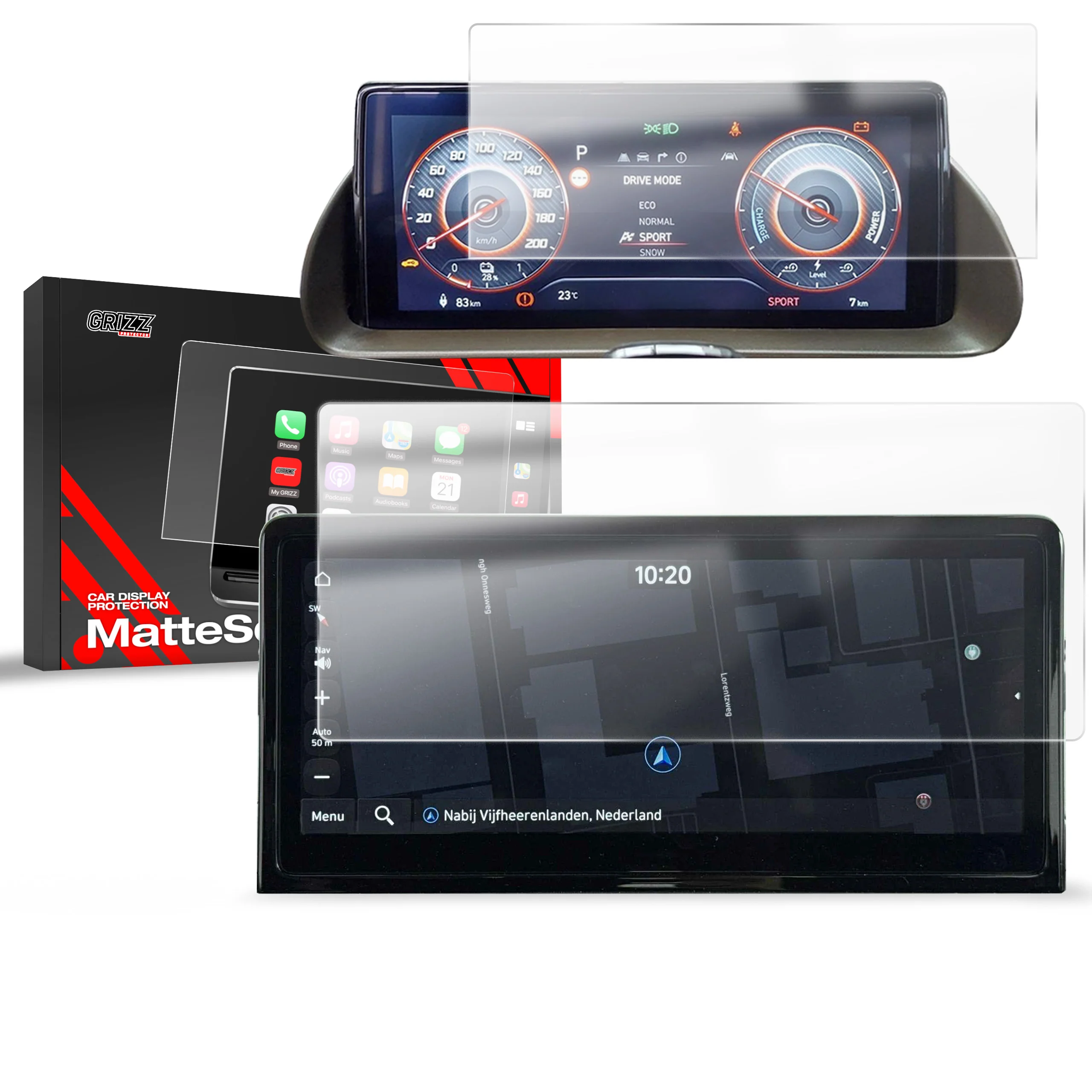 2in1 Displayschutzfolie für Hyundai Inster 10,25" (2025-2026) Anti-Fingerprint, Matt - Image 8