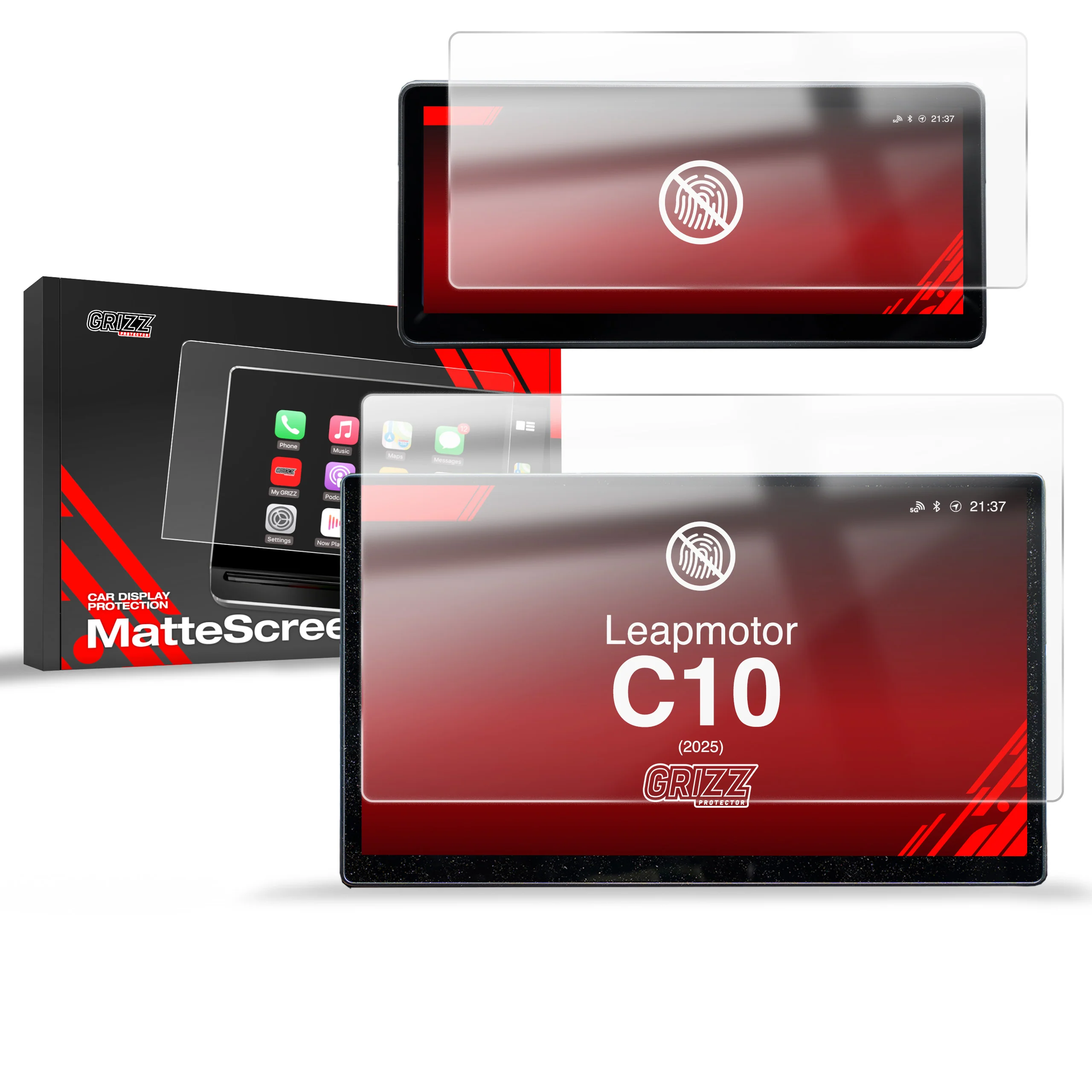 2in1 Displayschutzfolie für Leapmotor C10 14,6" (2025-2026) Anti-Fingerprint, Matt