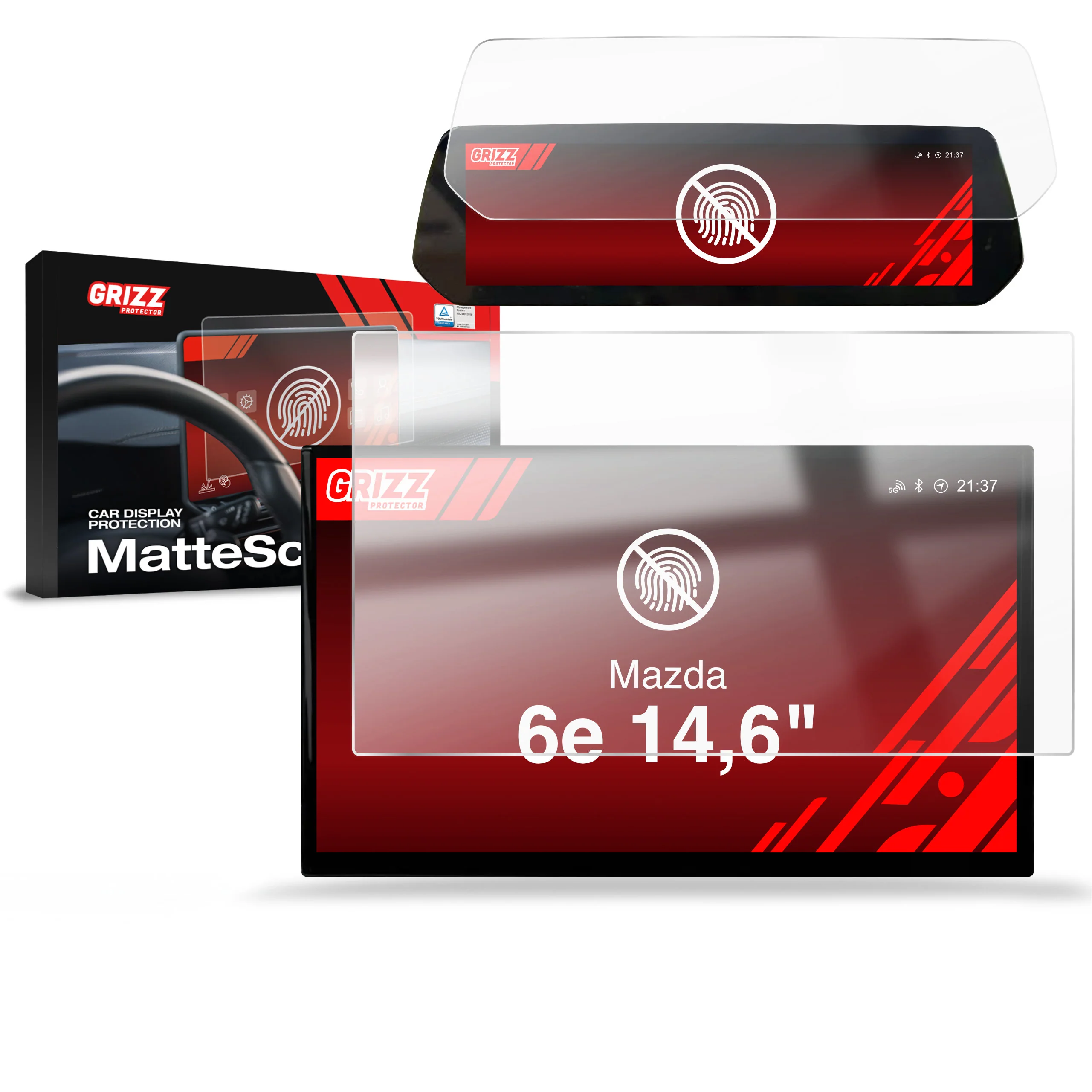 2in1 Displayschutzfolie für Mazda 6e 14,6" (2026) Anti-Fingerprint, Matt