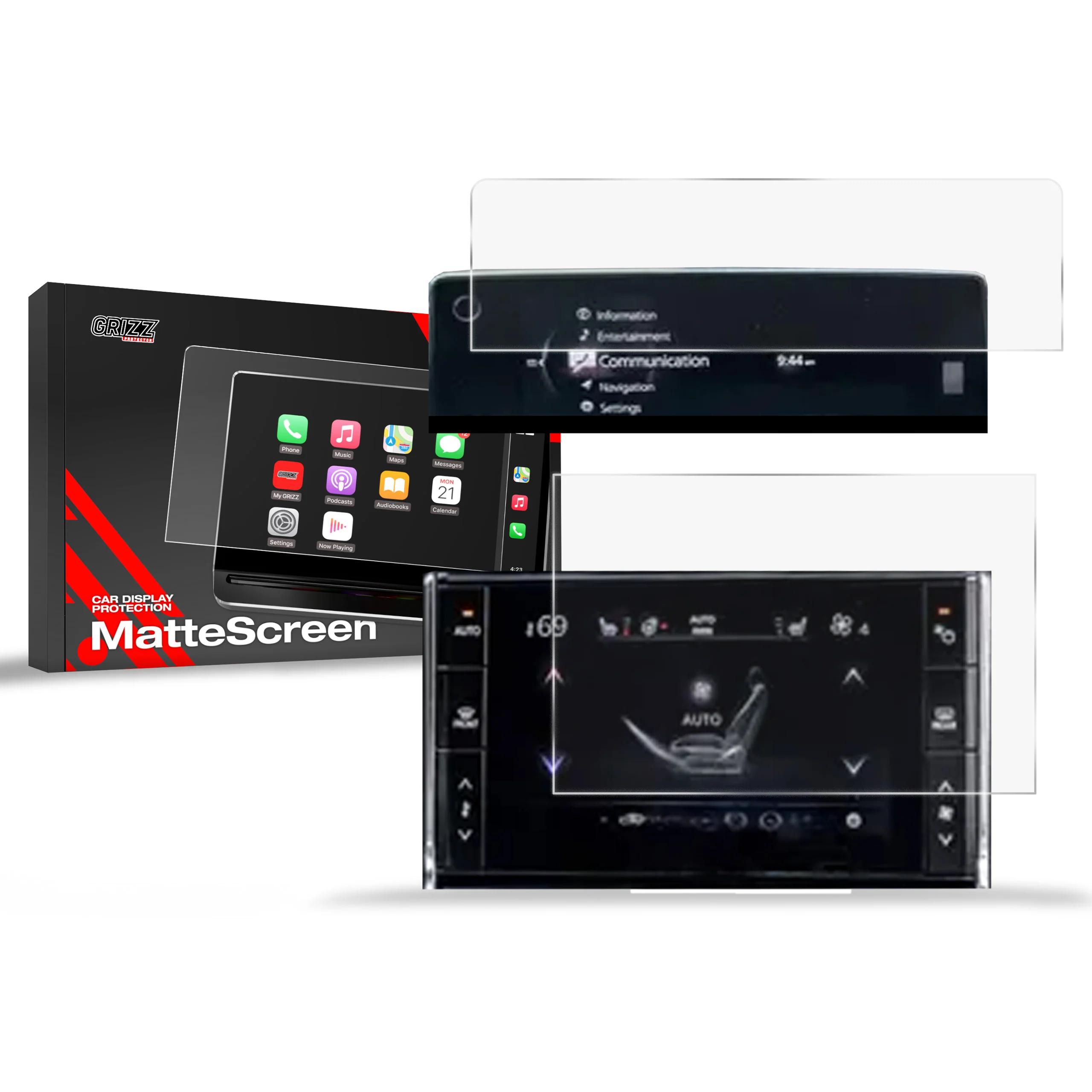 2in1 Displayschutzfolie für Mazda MX-30 (2020-2026) Anti-Fingerprint, Matt