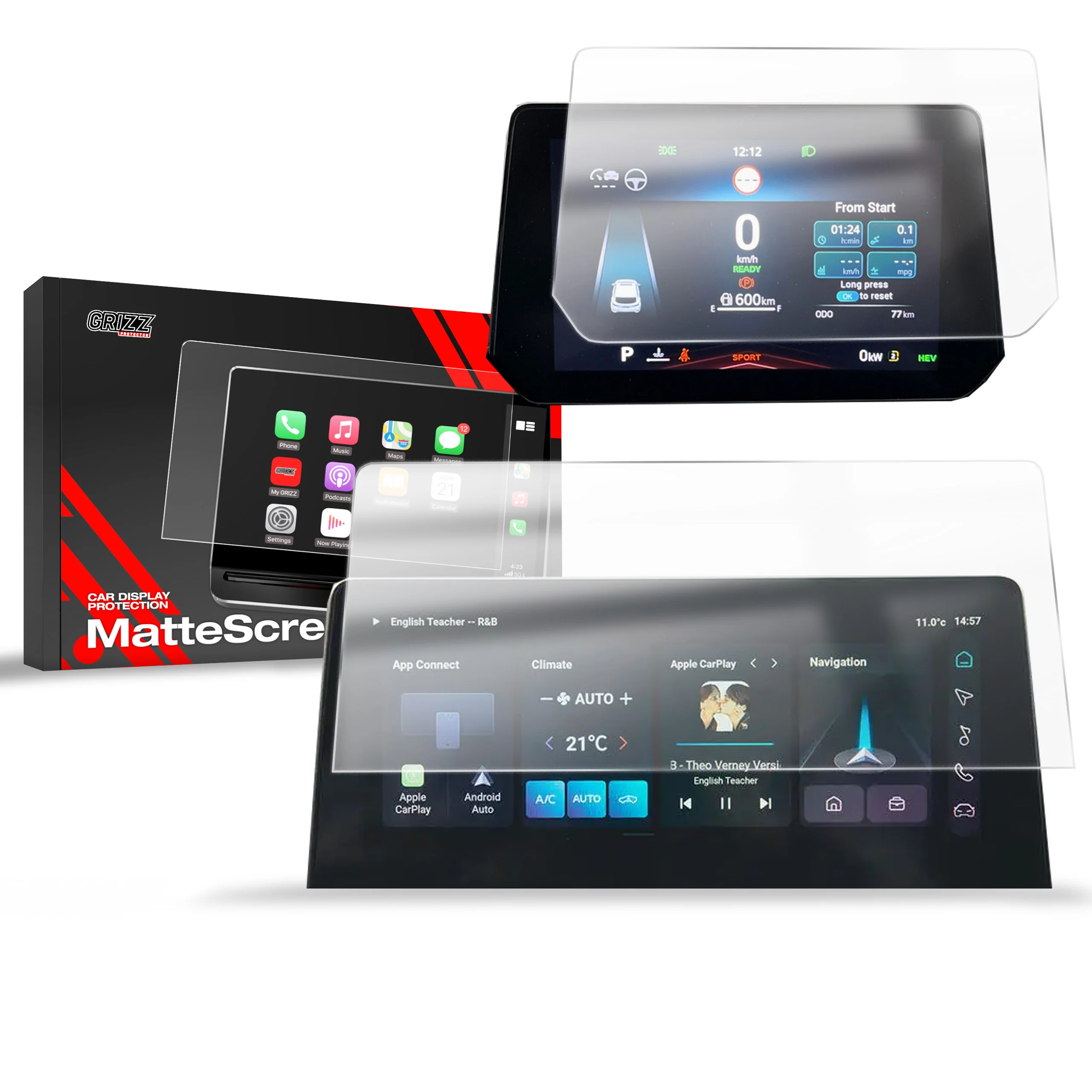 2in1 Displayschutzfolie für MG 3 10,25" (2024-2026) Anti-Fingerprint, Matt