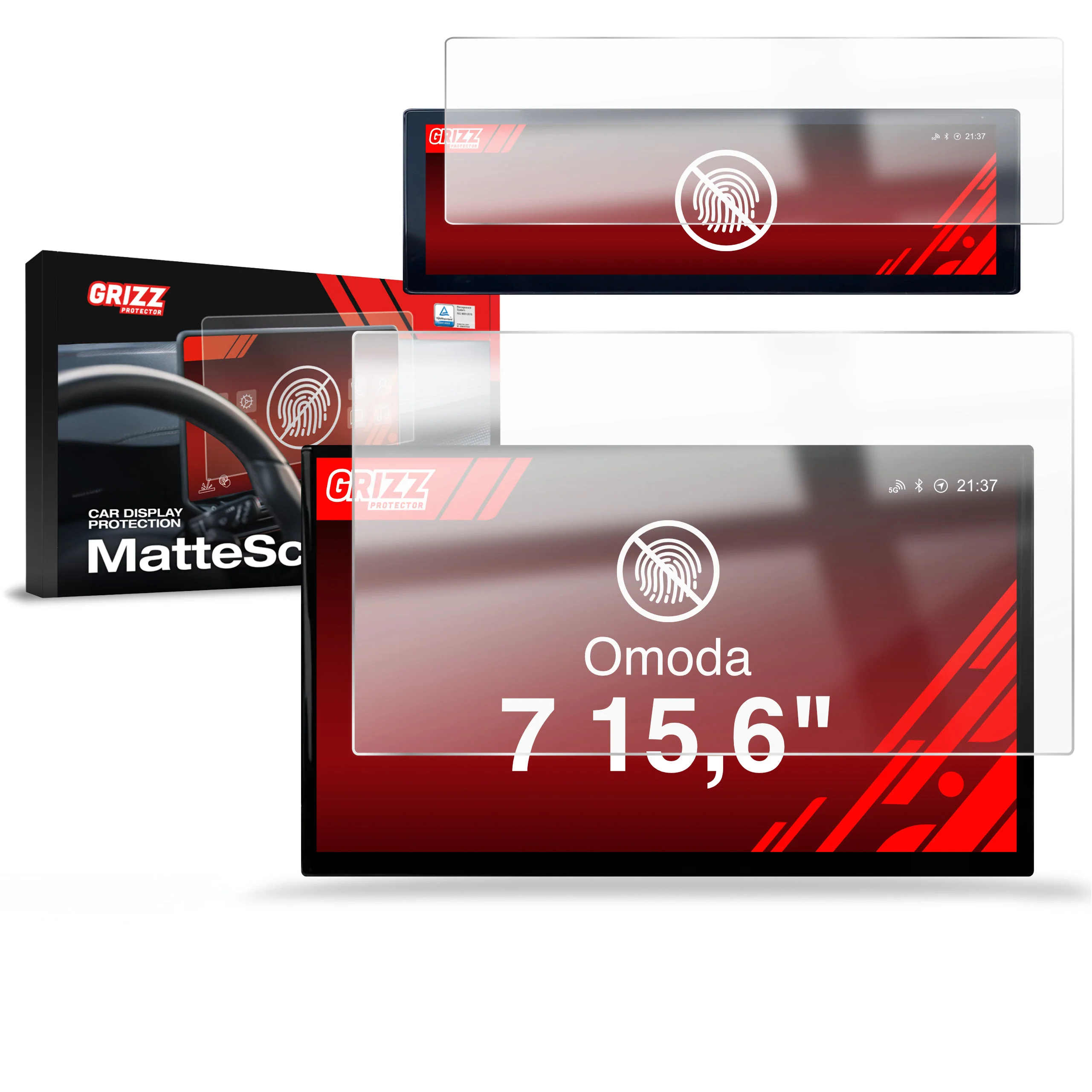2in1 Displayschutzfolie für OMODA 7 15,6" (2025-2026) Anti-Fingerprint, Matt