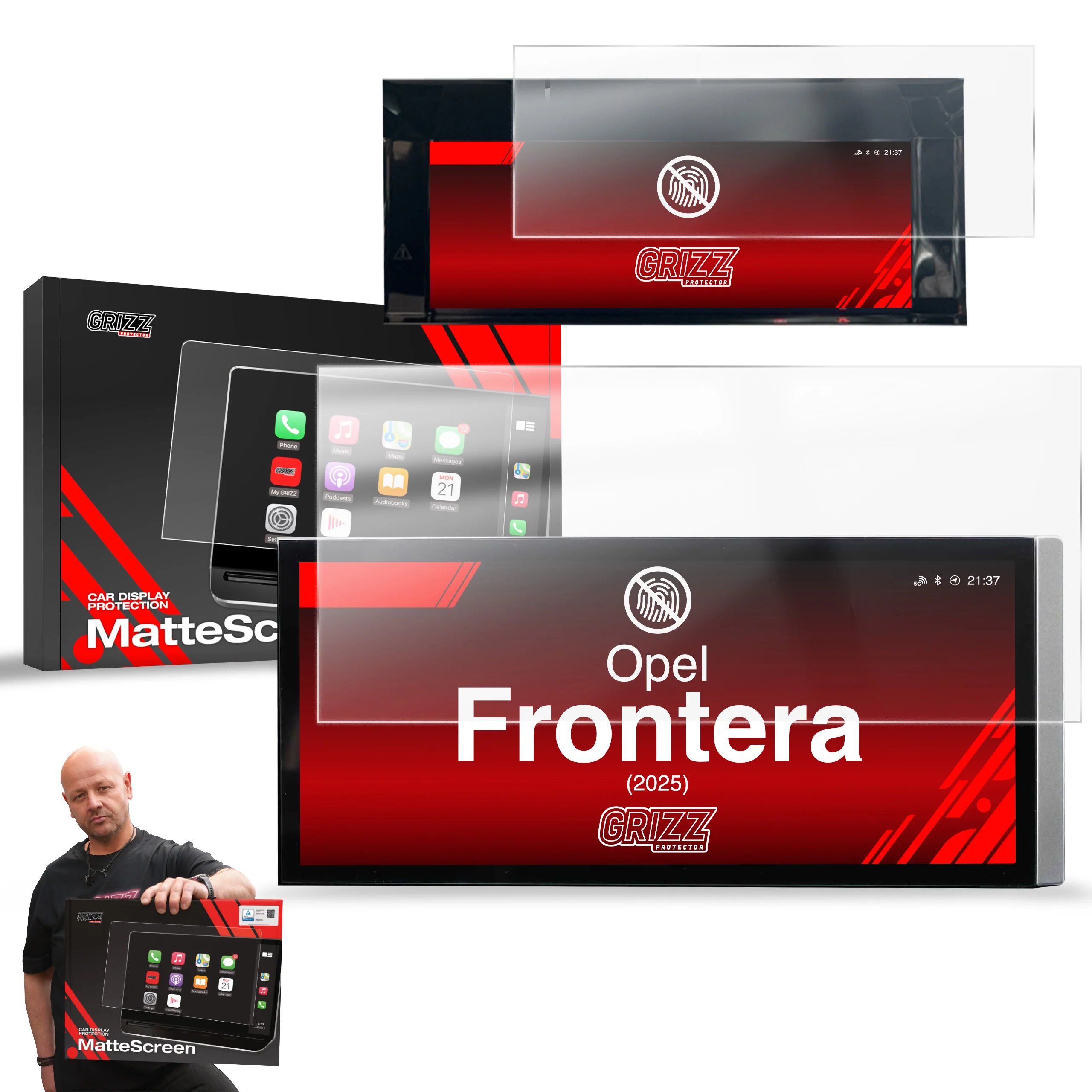 2in1 Displayschutzfolie für Opel Frontera (2025-2026) Anti-Fingerprint, Matt - Image 9