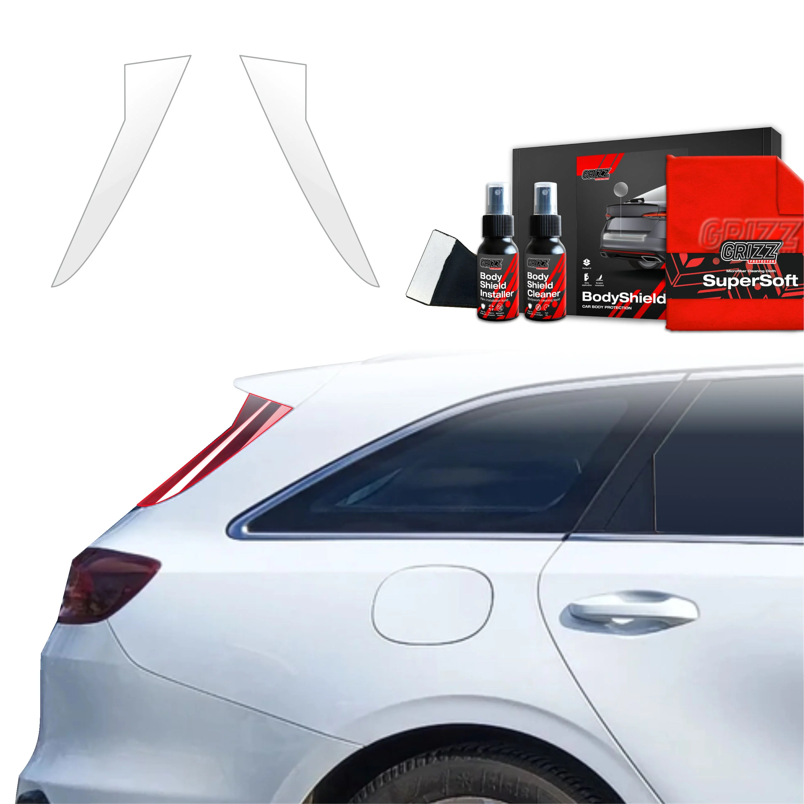 2in1 Schutzfolie fĂŒr B-C-SĂ€ule - Kia Ceed SW Kombi (2021-2025)