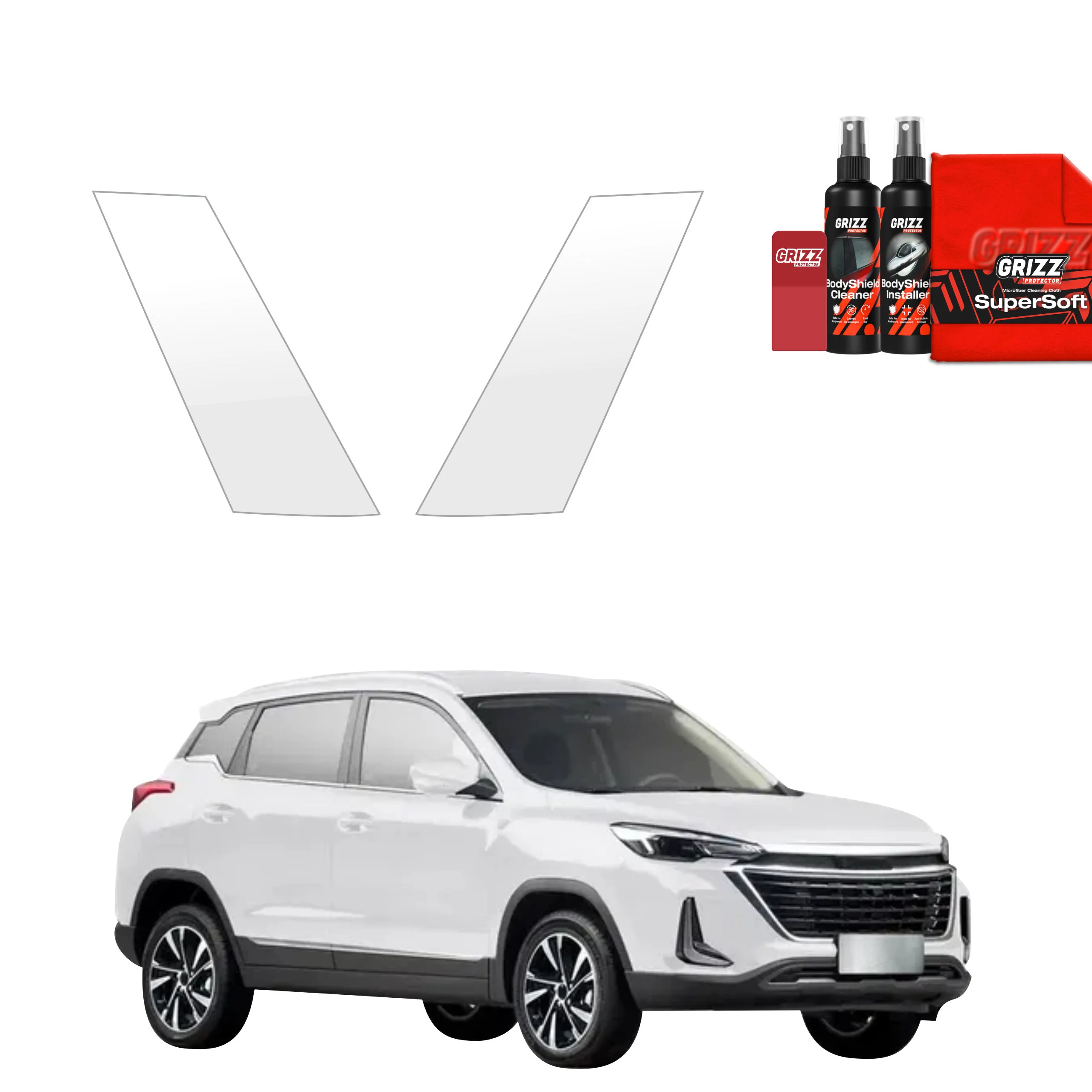 2in1 Schutzfolie für B-Säule - BAIC BEIJING 3 (2023-2026)