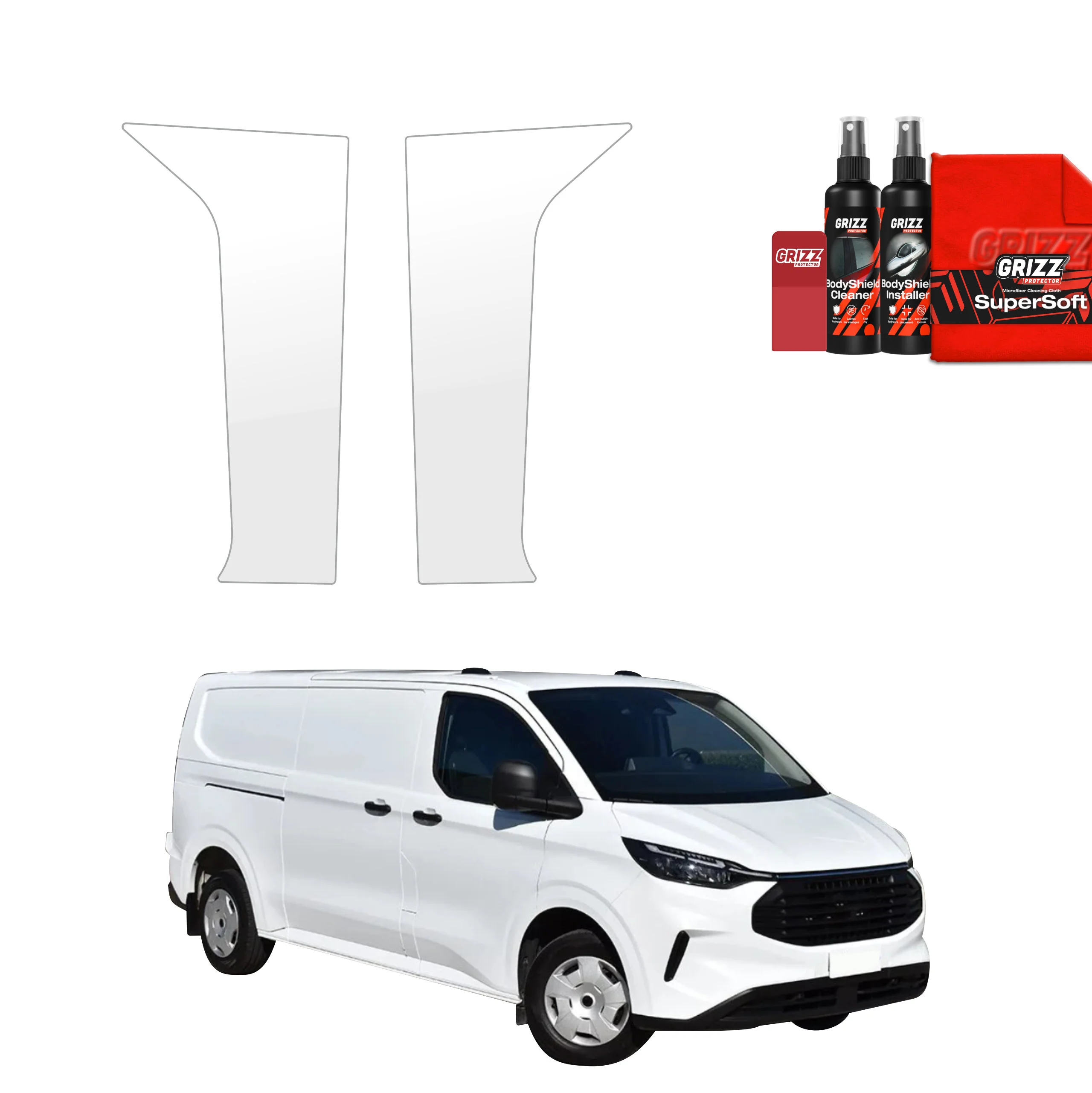 2in1 Schutzfolie für B-Säule - Ford Custom (2023-2026)
