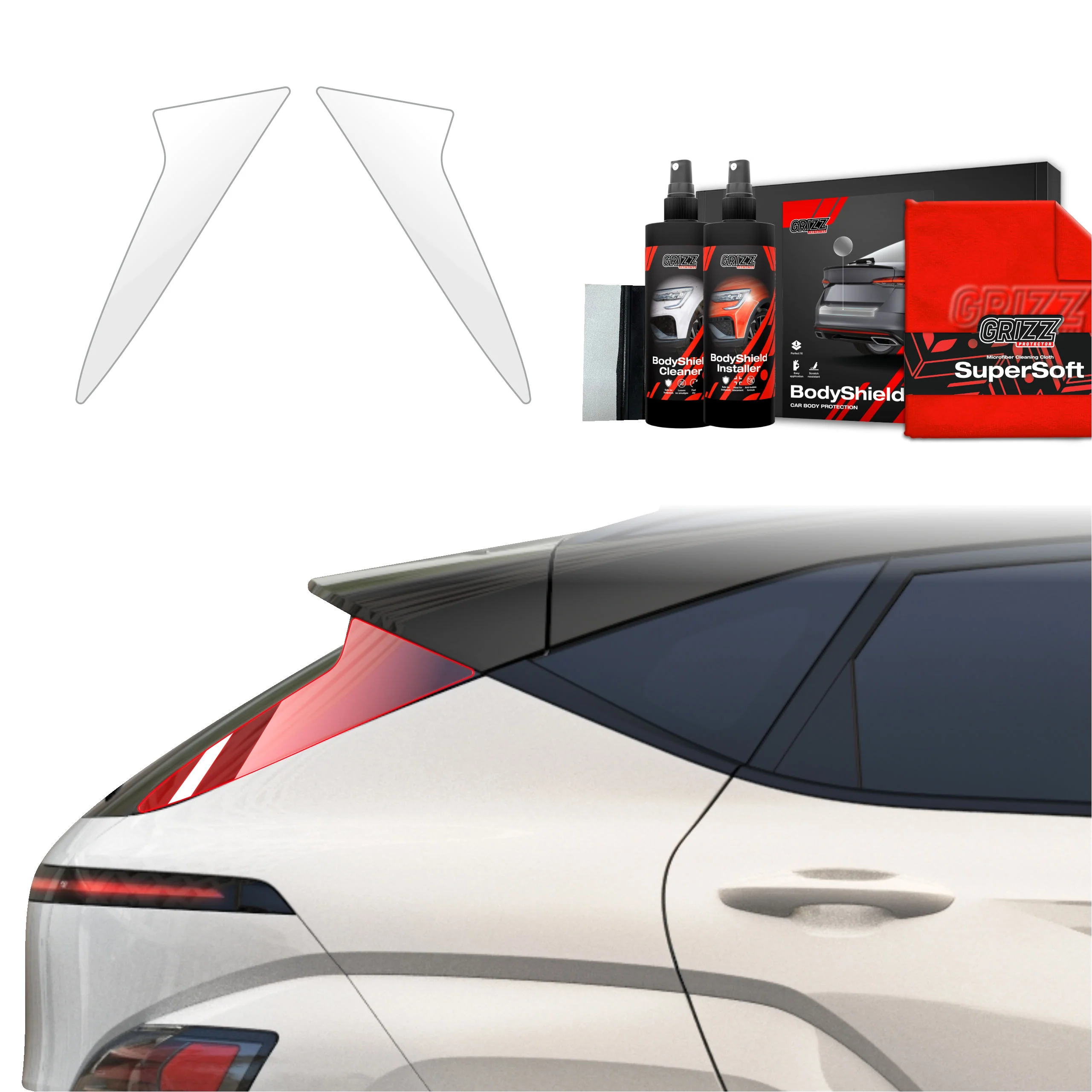 2in1 Schutzfolie für C-Säule - Hyundai Kona N-Line (2023-2026)