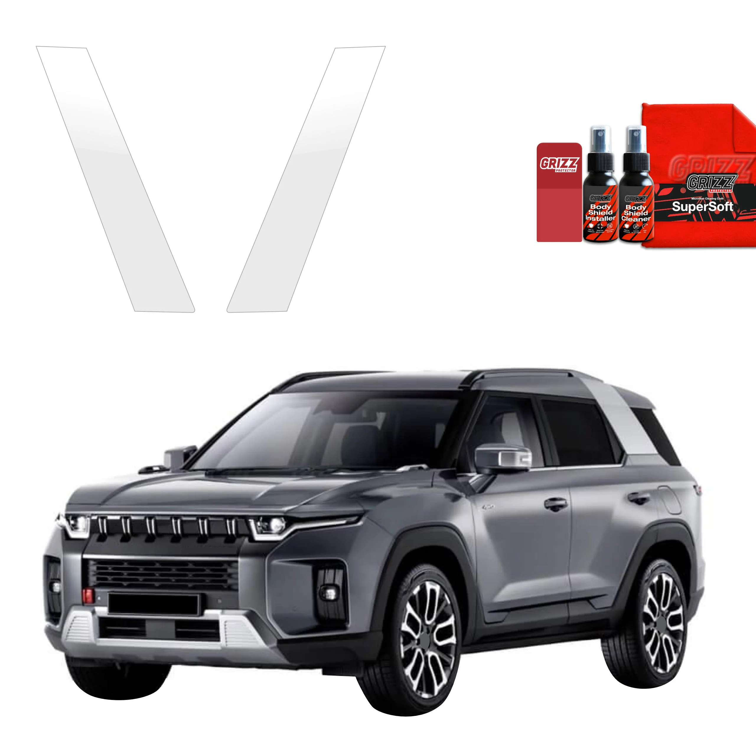 2in1 Schutzfolie für C-Säule - SsangYong Torres (2024-2026)