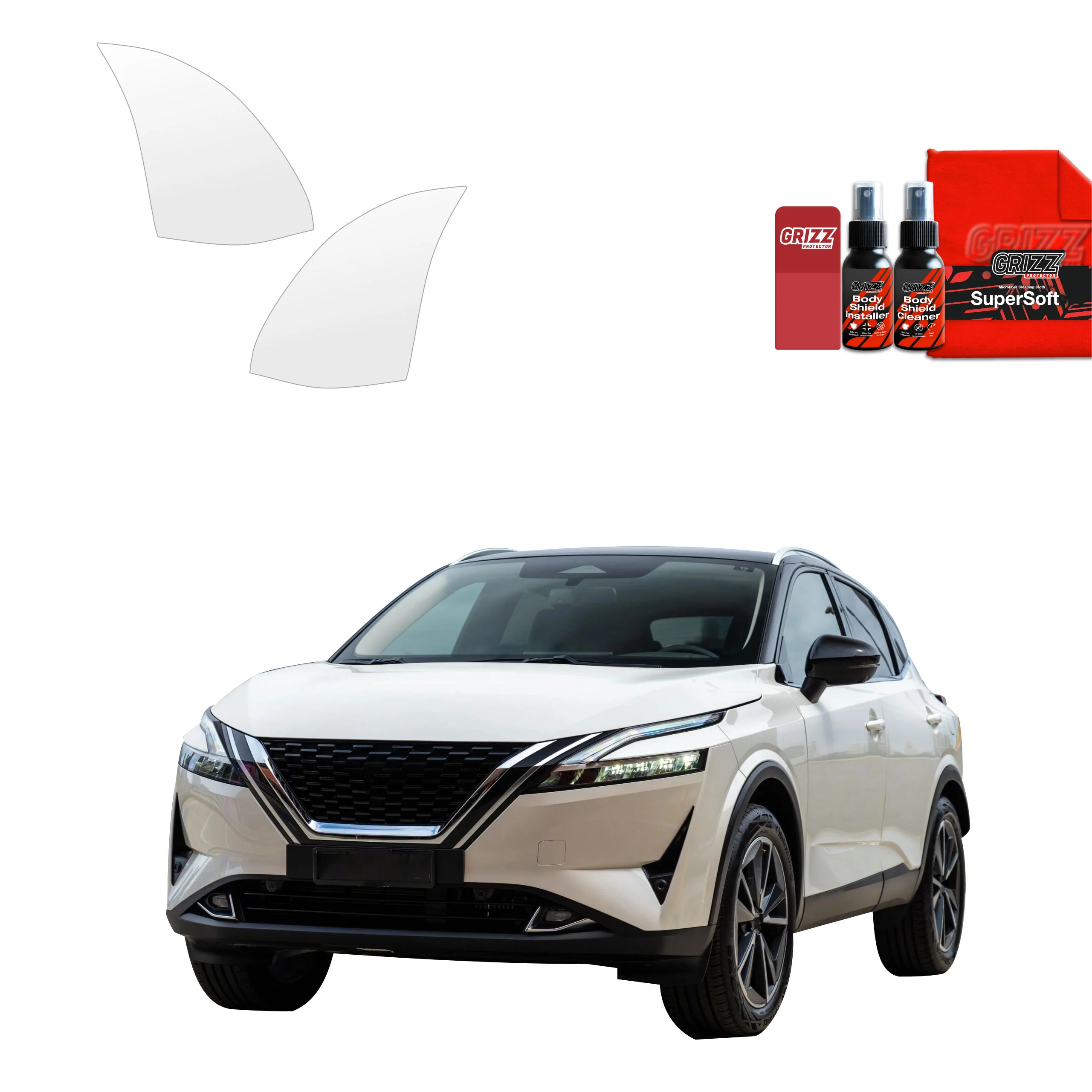 2in1 Schutzfolie für hinteren Seitenschweller - Nissan Qashqai 3 (2021-2024)