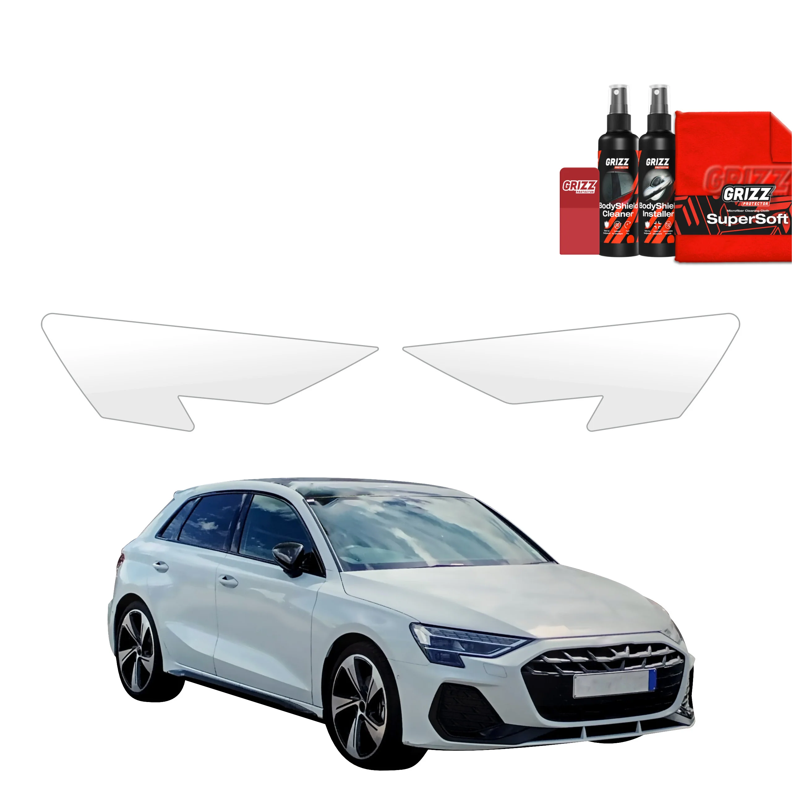 2in1 Schutzfolie für Scheinwerfer - Audi A3 8Y Hatchback 5D (2024-2026)