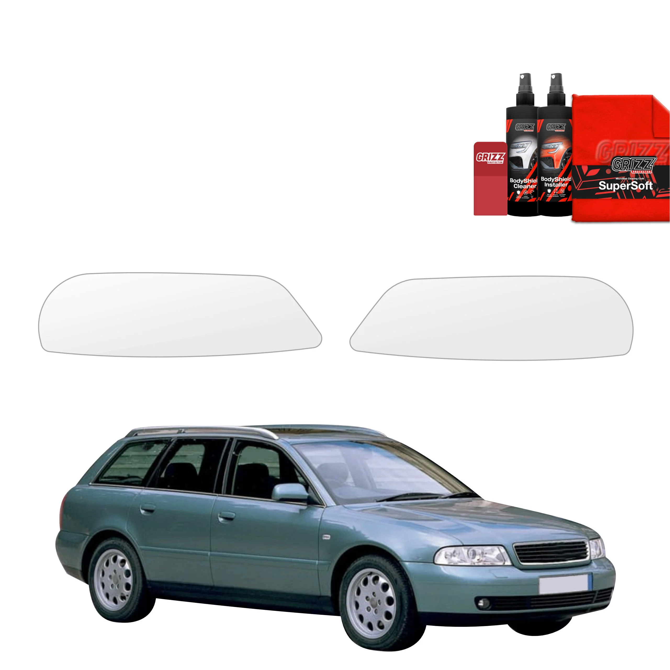 2in1 Schutzfolie für Scheinwerfer - Audi A4 B5 Avant (1994-2001)