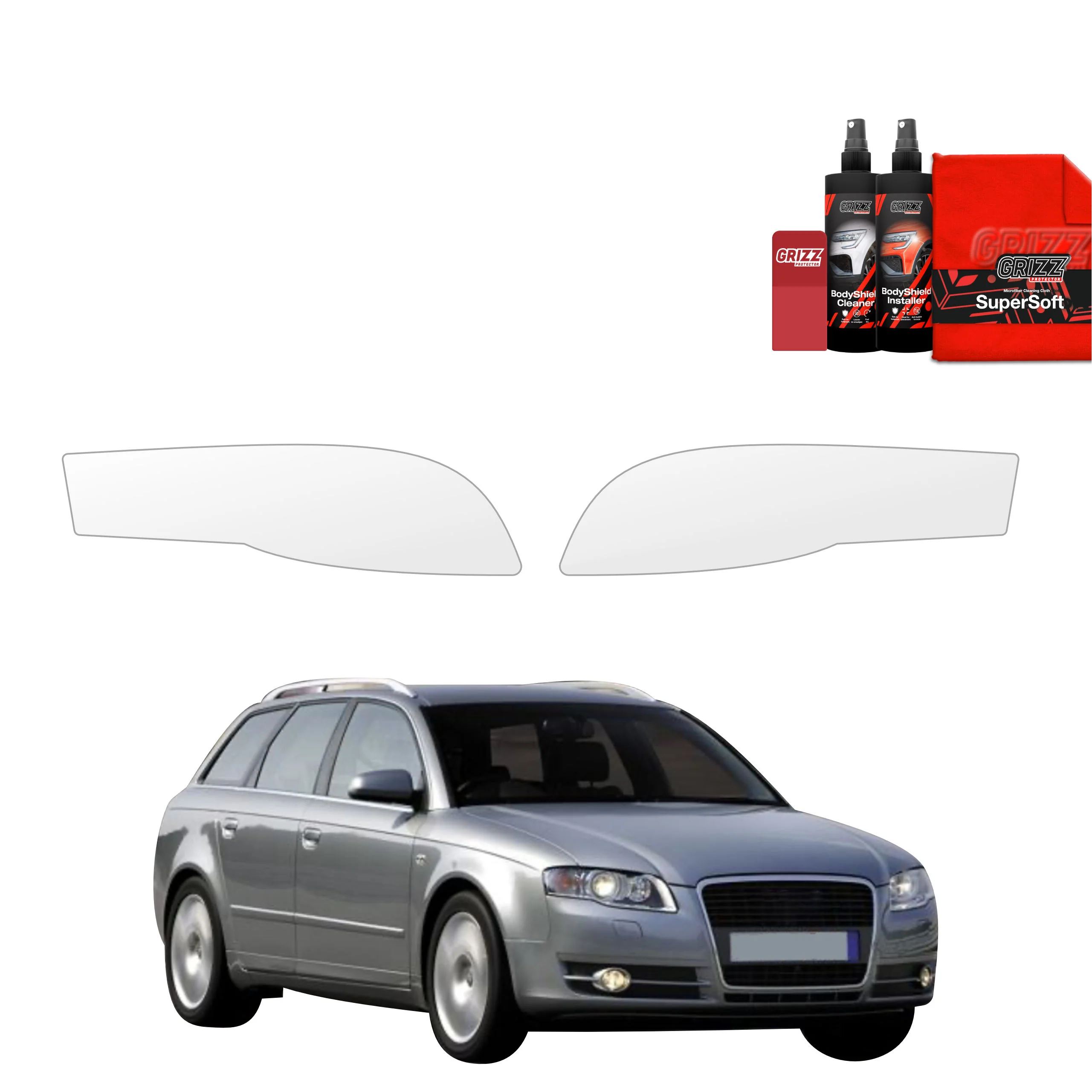 2in1 Schutzfolie für Scheinwerfer - Audi A4 B7 Avant (2004-2008)
