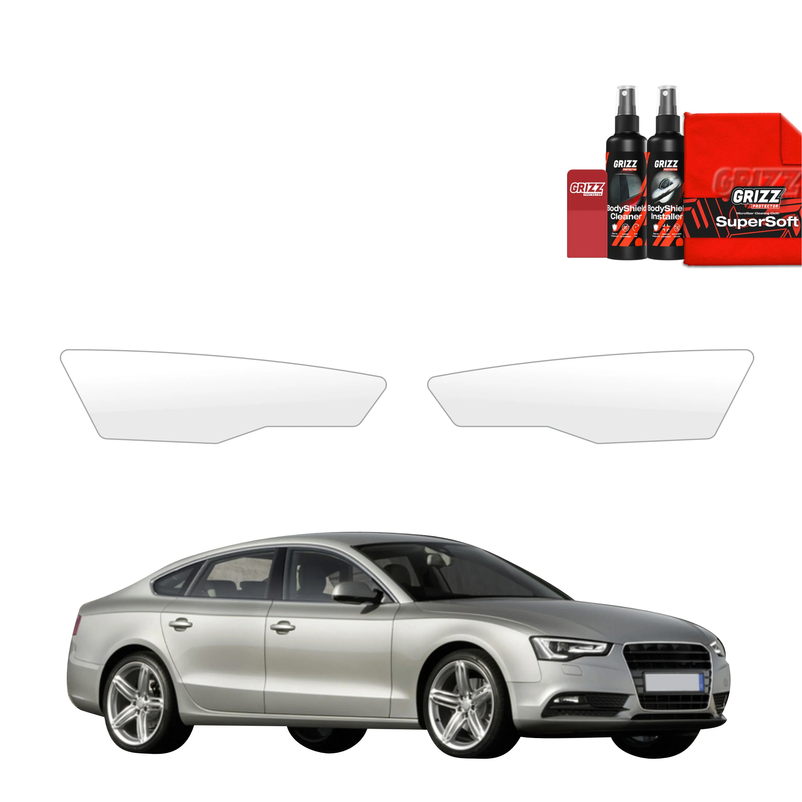 2in1 Schutzfolie für Scheinwerfer - Audi A5 8T SUV 5D (2007-2016)