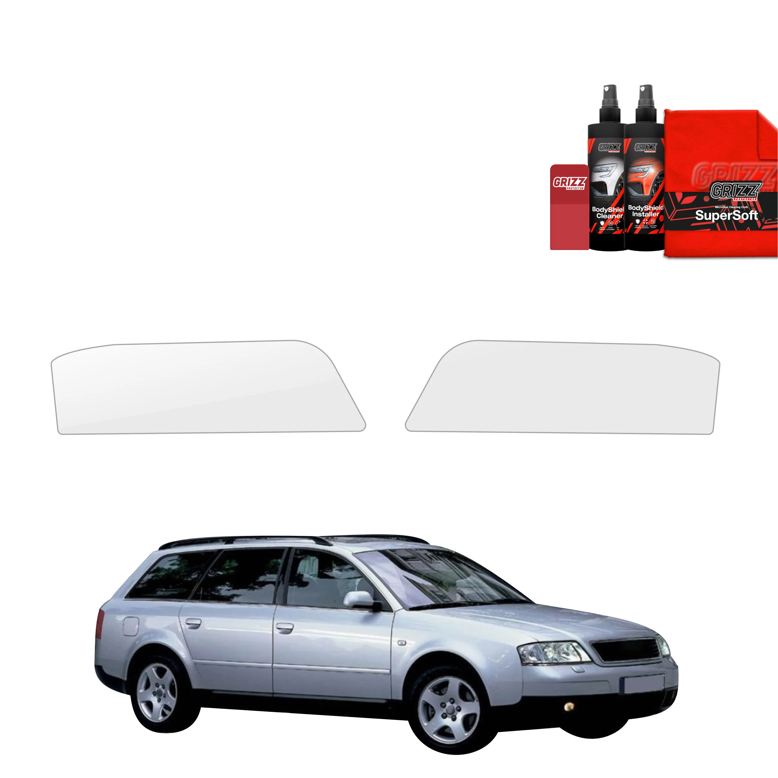 2in1 Schutzfolie für Scheinwerfer - Audi A6 C5 Avant (1998-2004)