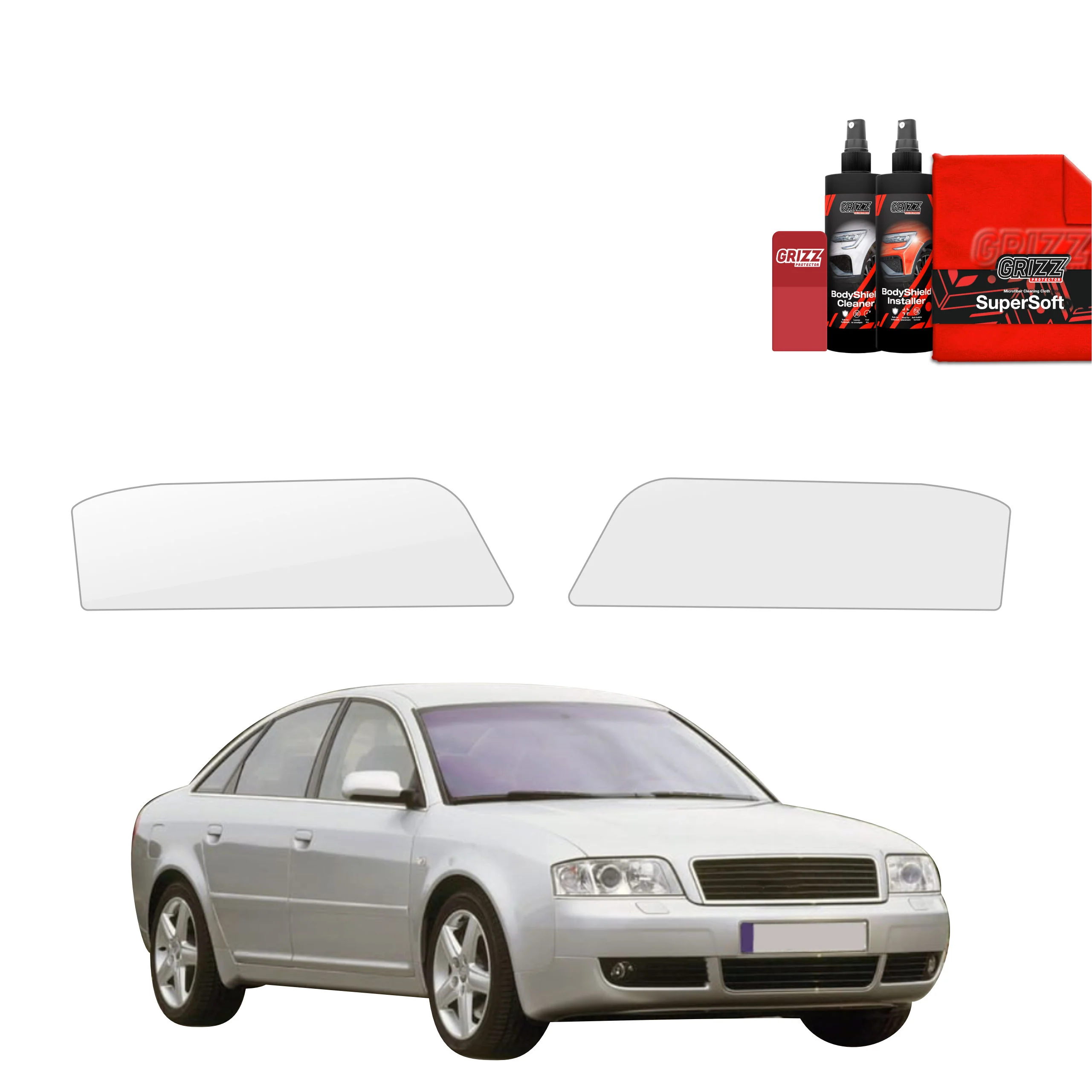 2in1 Schutzfolie für Scheinwerfer - Audi A6 C5 Sedan (1997-2004)
