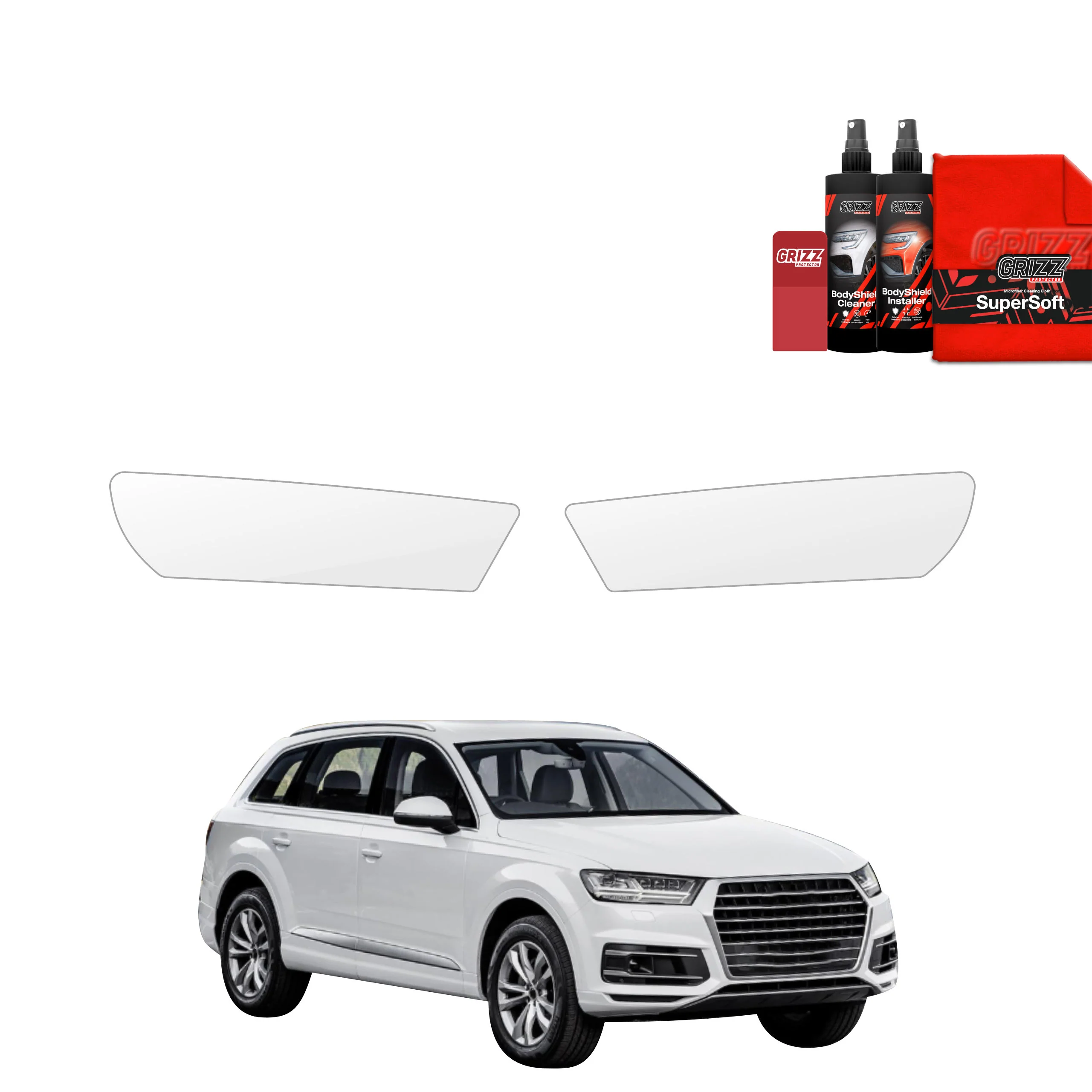2in1 Schutzfolie für Scheinwerfer - Audi Q7 (2015-2019)