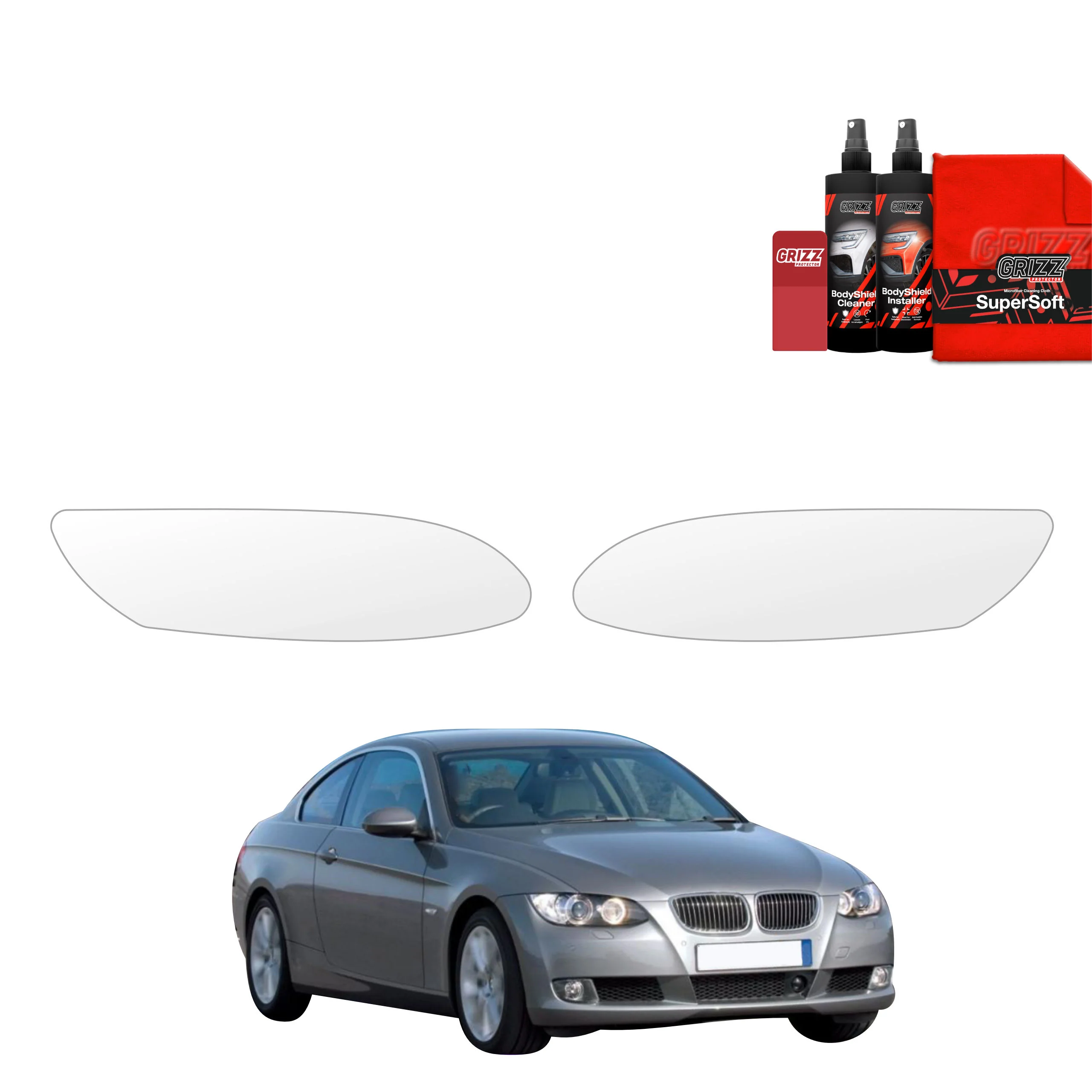 2in1 Schutzfolie für Scheinwerfer - BMW 3 E92 Coupe Pre-LCI (2006-2010)