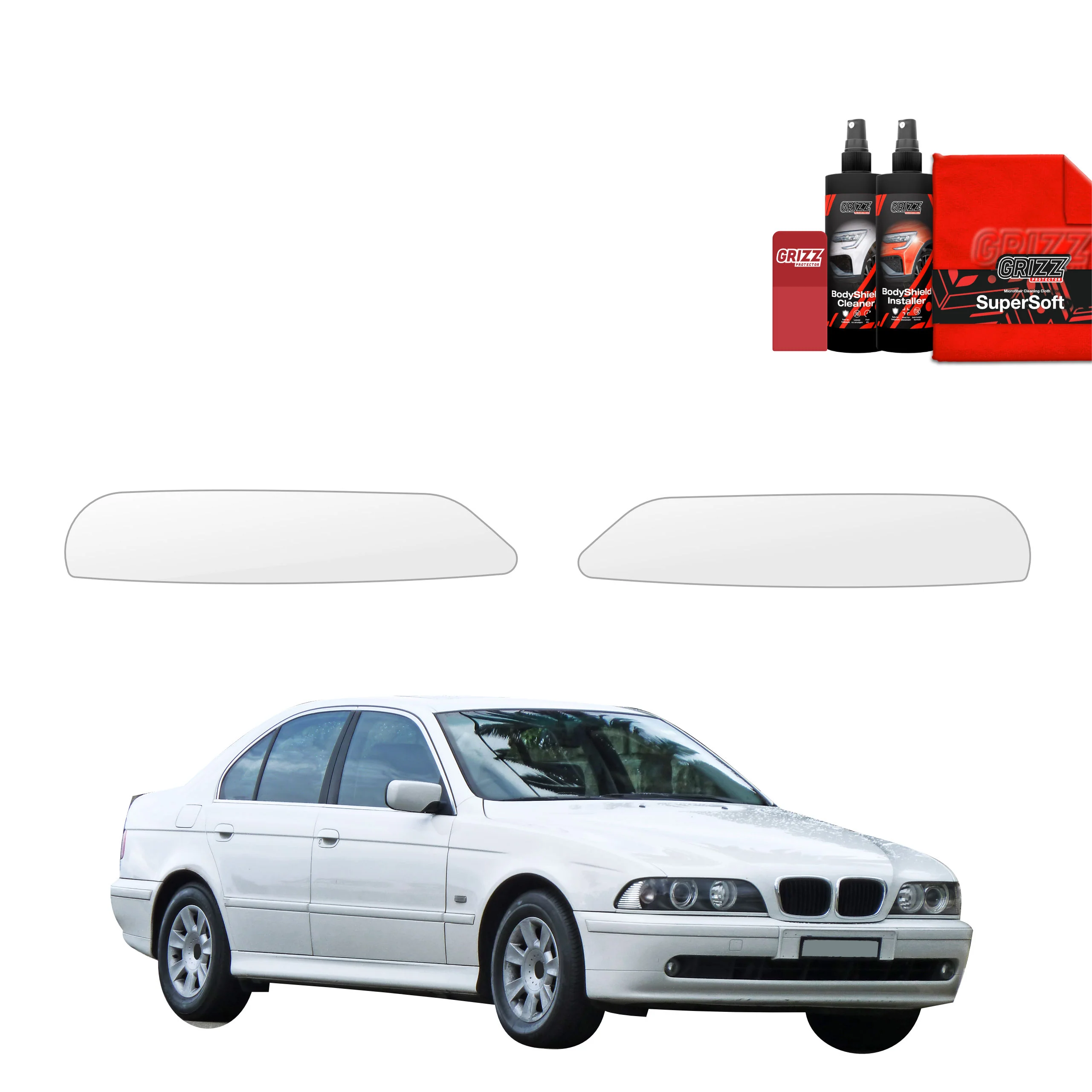 2in1 Schutzfolie für Scheinwerfer - BMW 5 E39 Sedan (1995-2003)