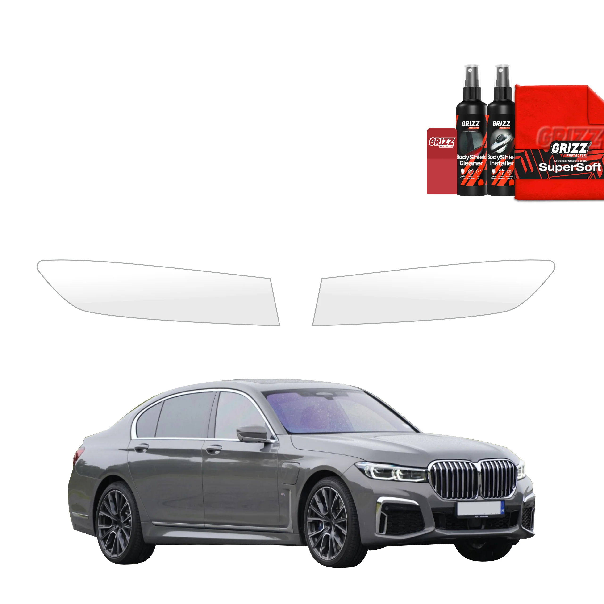 2in1 Schutzfolie für Scheinwerfer - BMW 7 G12 (2015-2022)