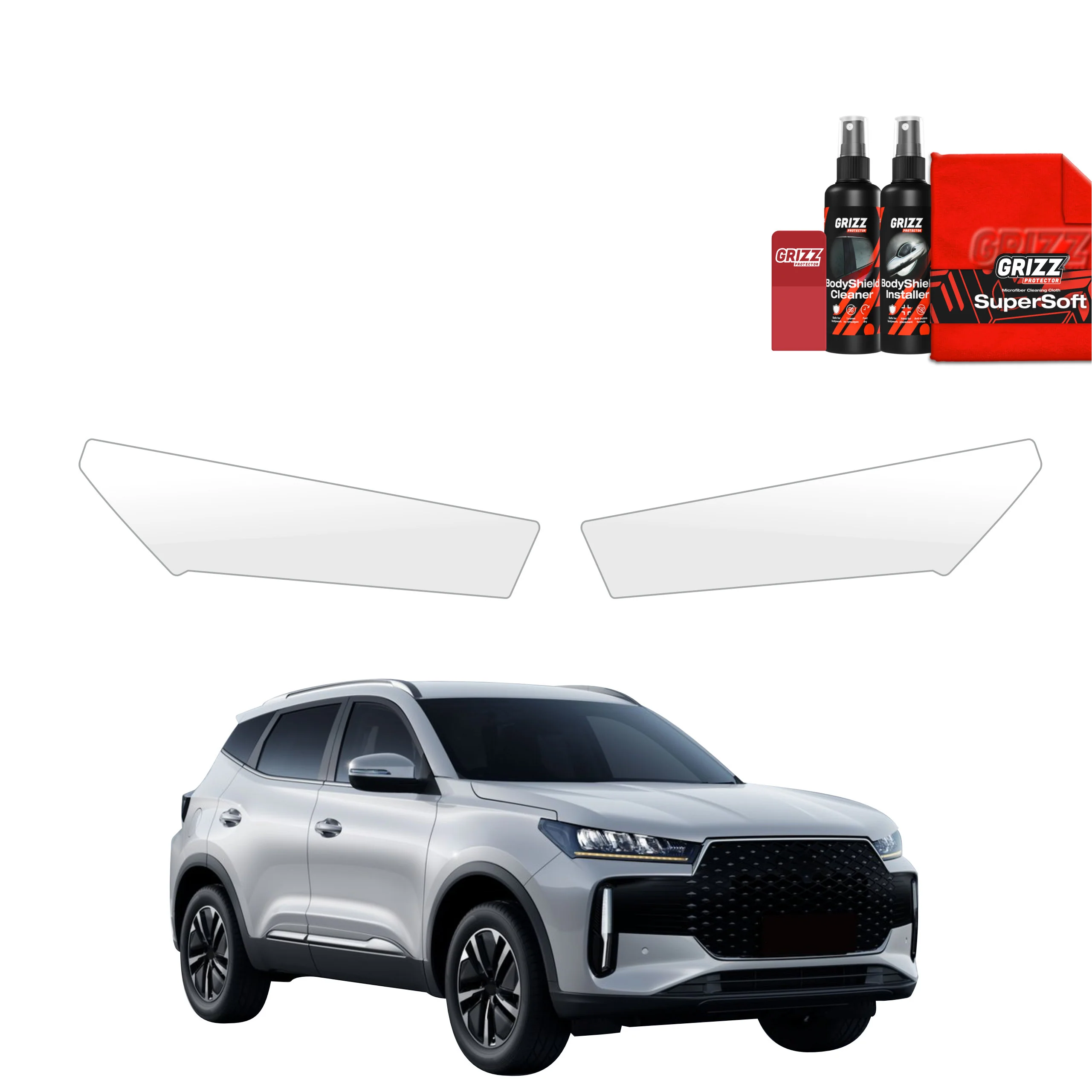 2in1 Schutzfolie für Scheinwerfer - Chery Tiggo 4 (2025-2026)