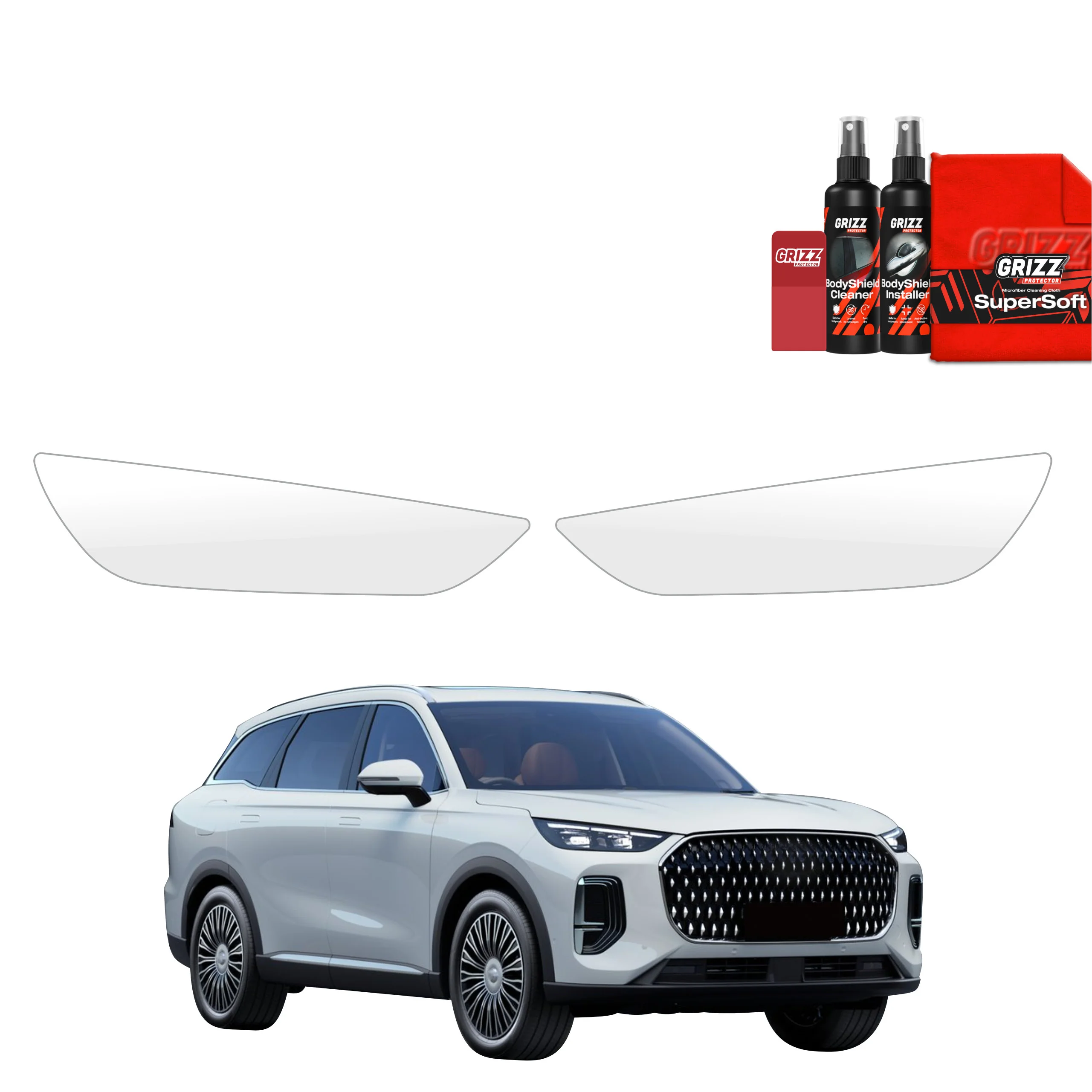 2in1 Schutzfolie für Scheinwerfer - Chery Tiggo 9 (2025-2026)