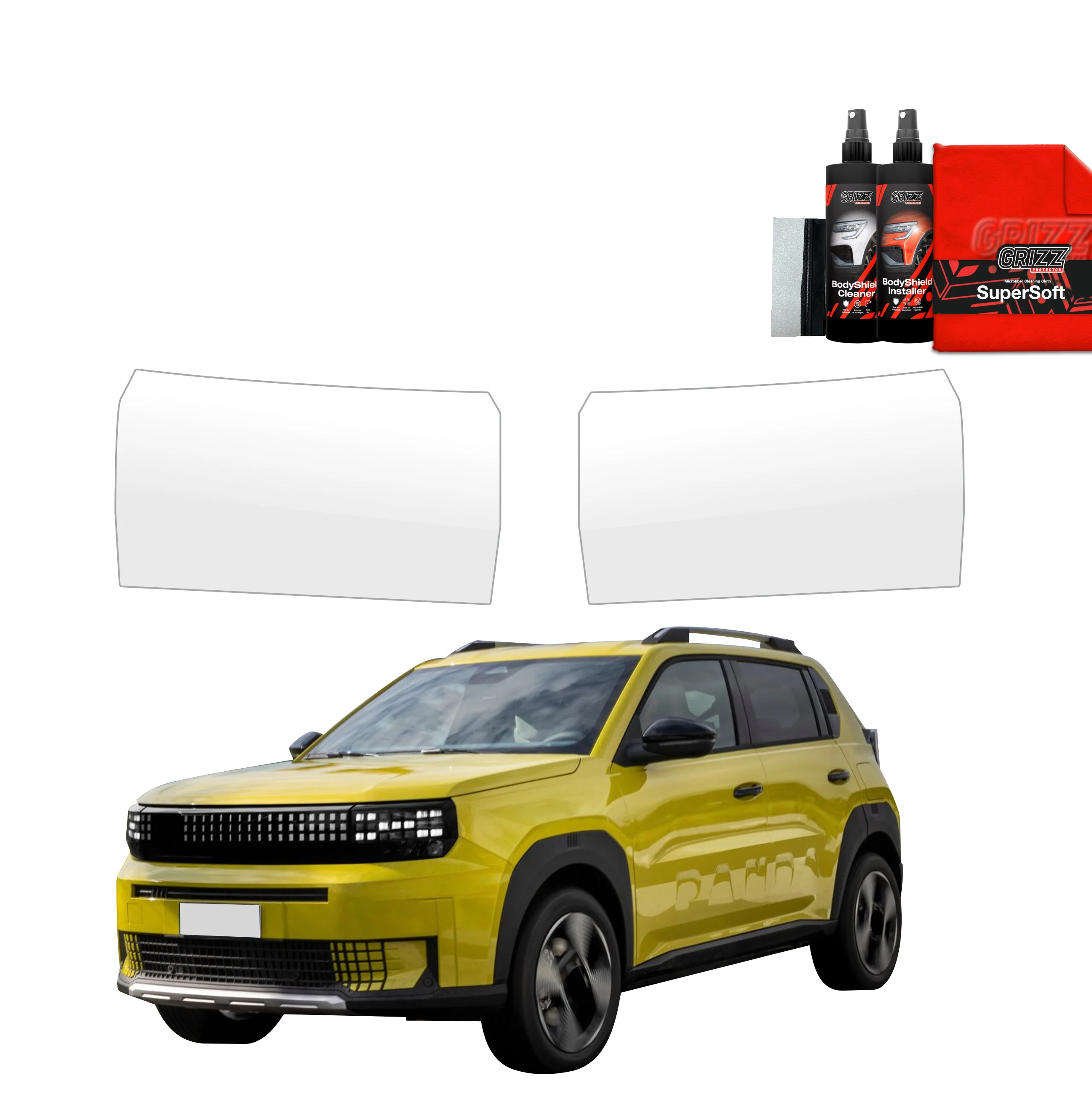 2in1 Schutzfolie für Scheinwerfer - Fiat Grande Panda (2025-2026)