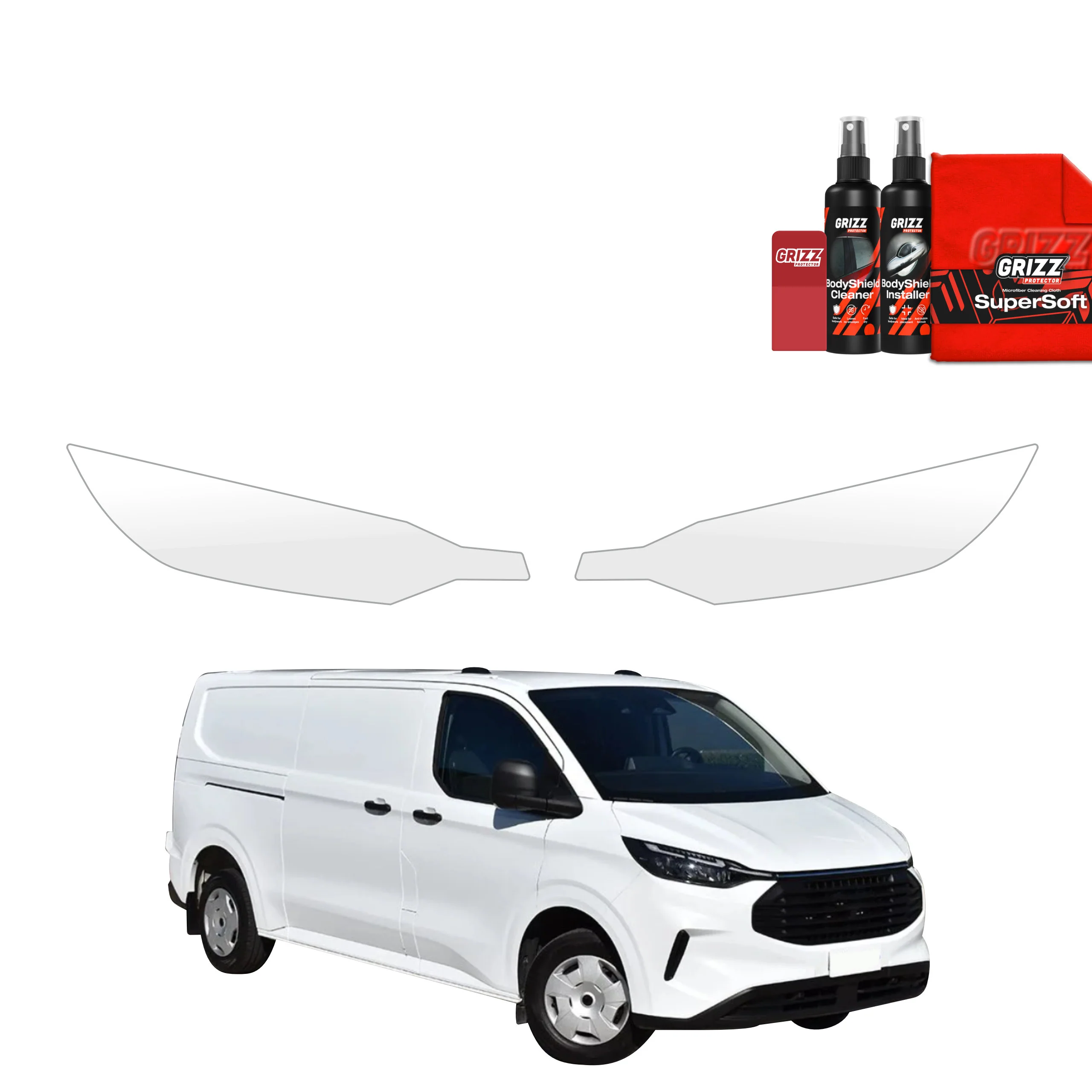 2in1 Schutzfolie für Scheinwerfer - Ford Custom (2023-2026)