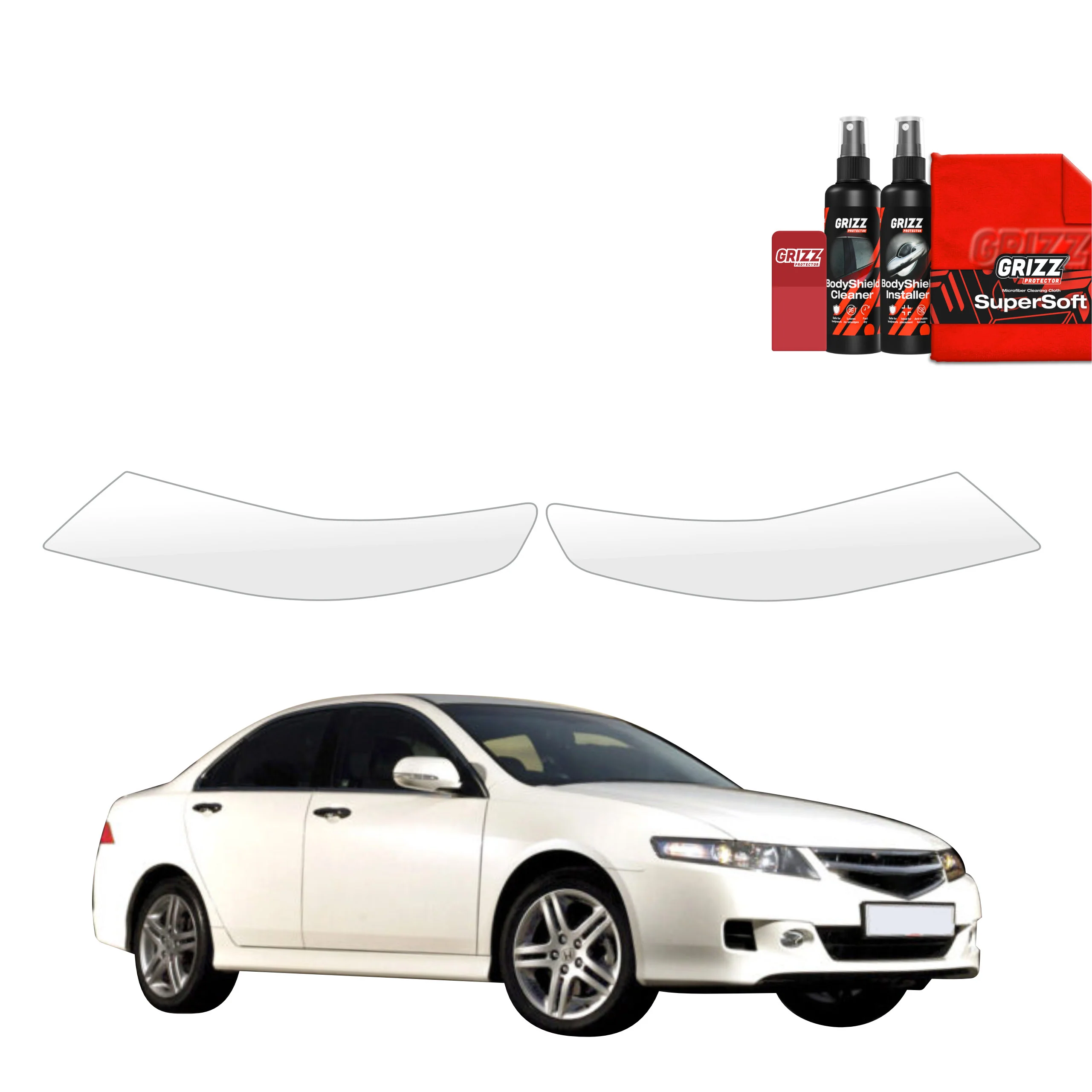 2in1 Schutzfolie für Scheinwerfer - Honda Accord 7 Facelift (2005-2007)