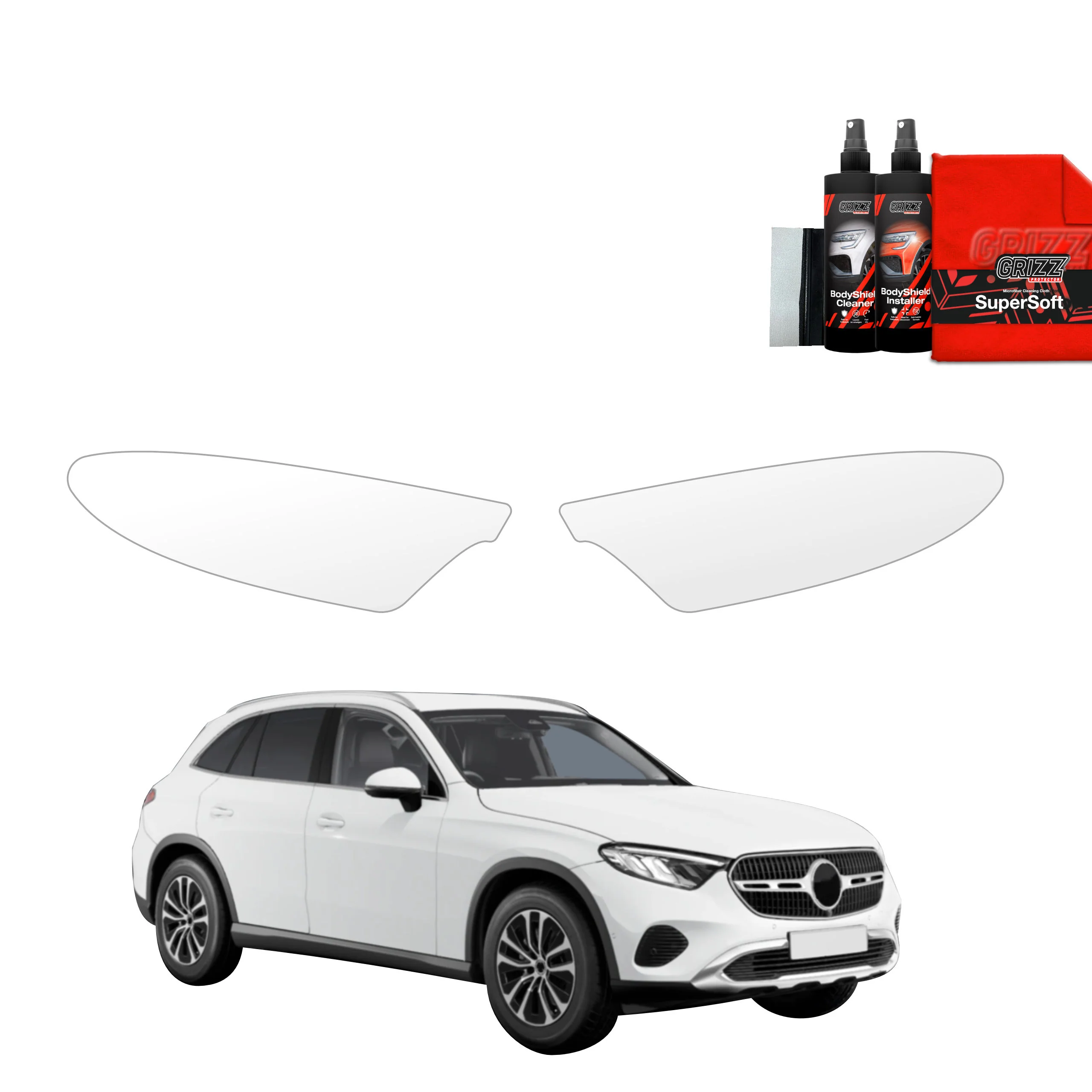 2in1 Schutzfolie für Scheinwerfer - Mercedes GLC Wagon (2025-2026)