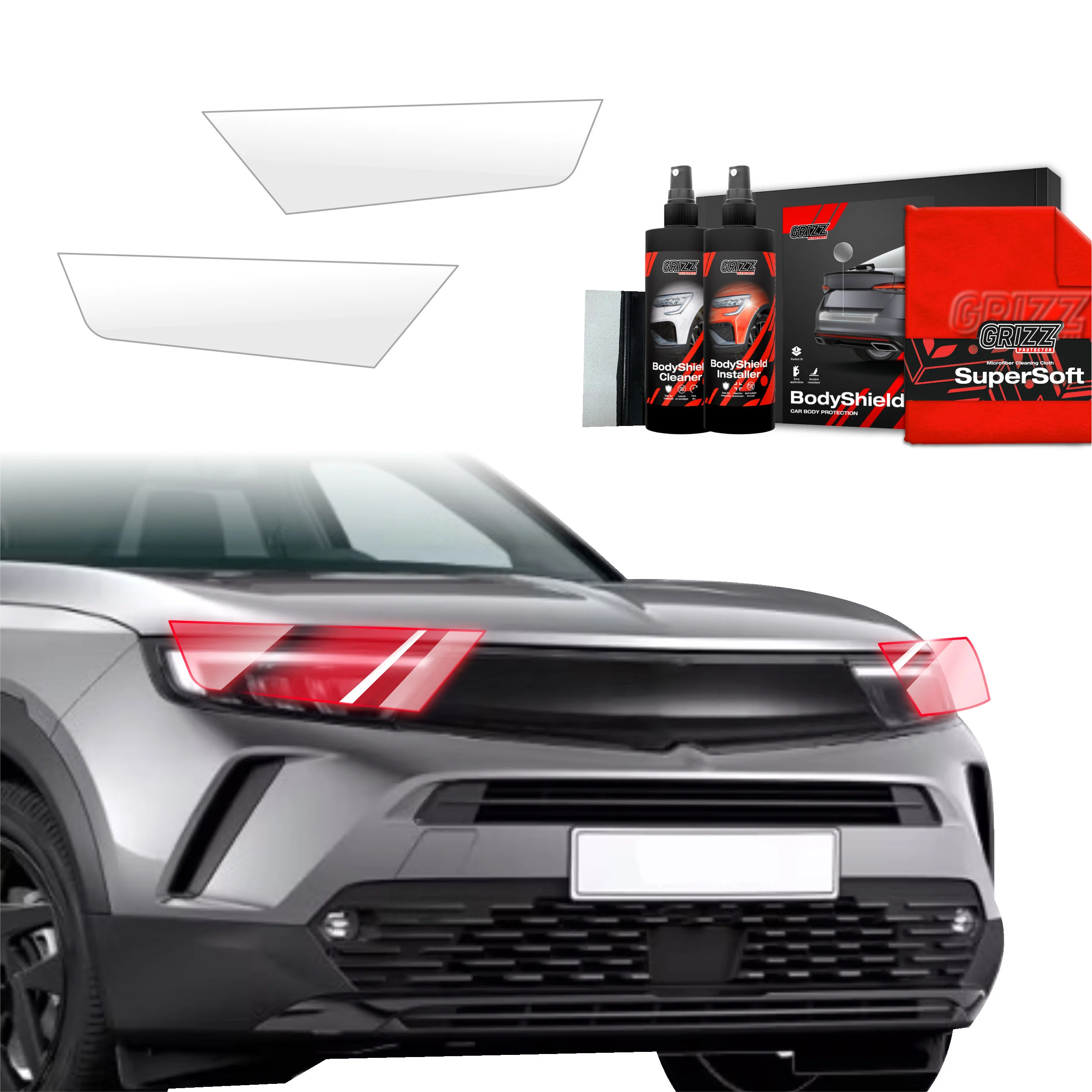 2in1 Schutzfolie für Scheinwerfer - Opel Mokka (2021-2026)
