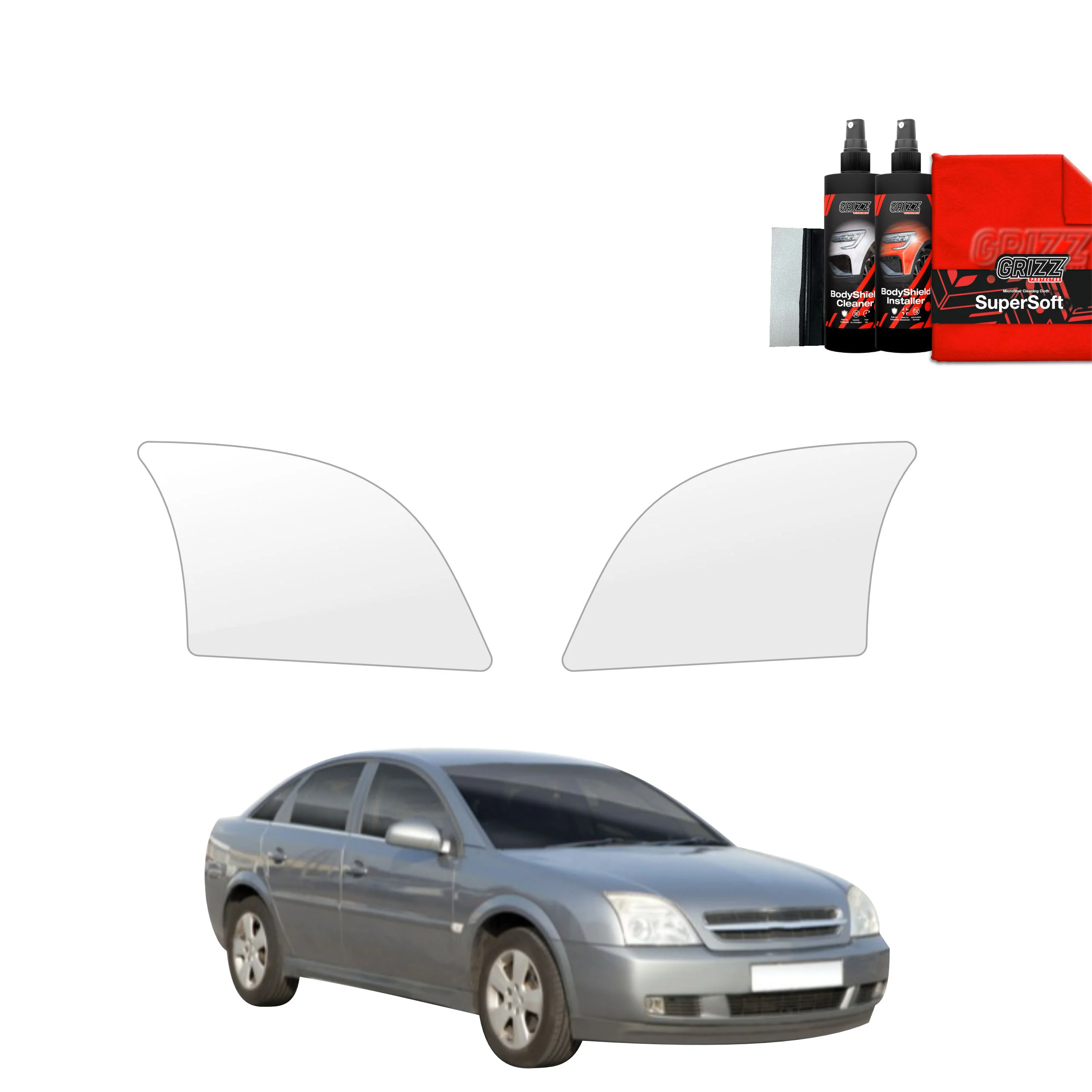 2in1 Schutzfolie für Scheinwerfer - Opel Vectra C Liftback (2002-2005)
