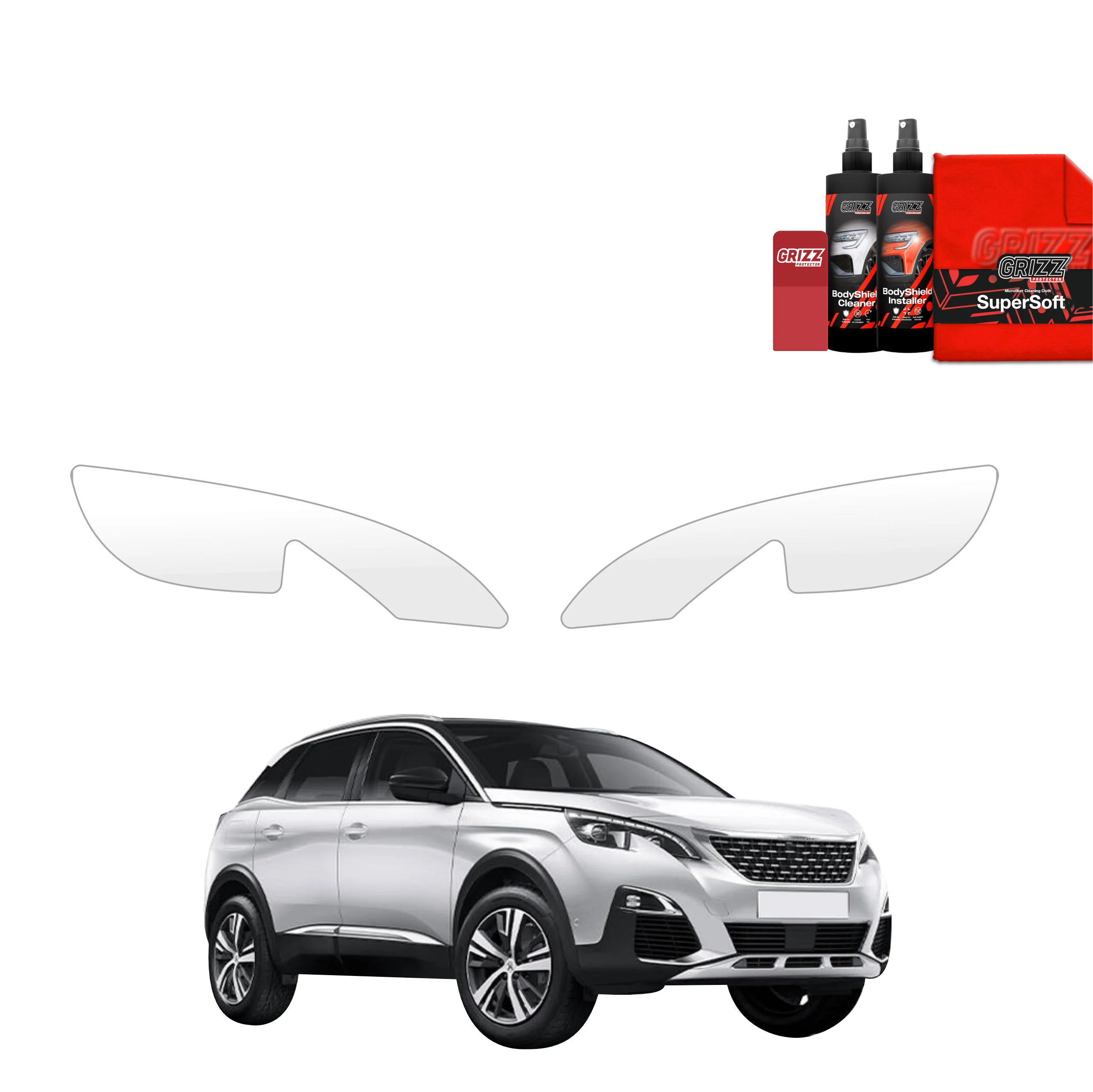2in1 Schutzfolie für Scheinwerfer - Peugeot 3008 (2016-2024)