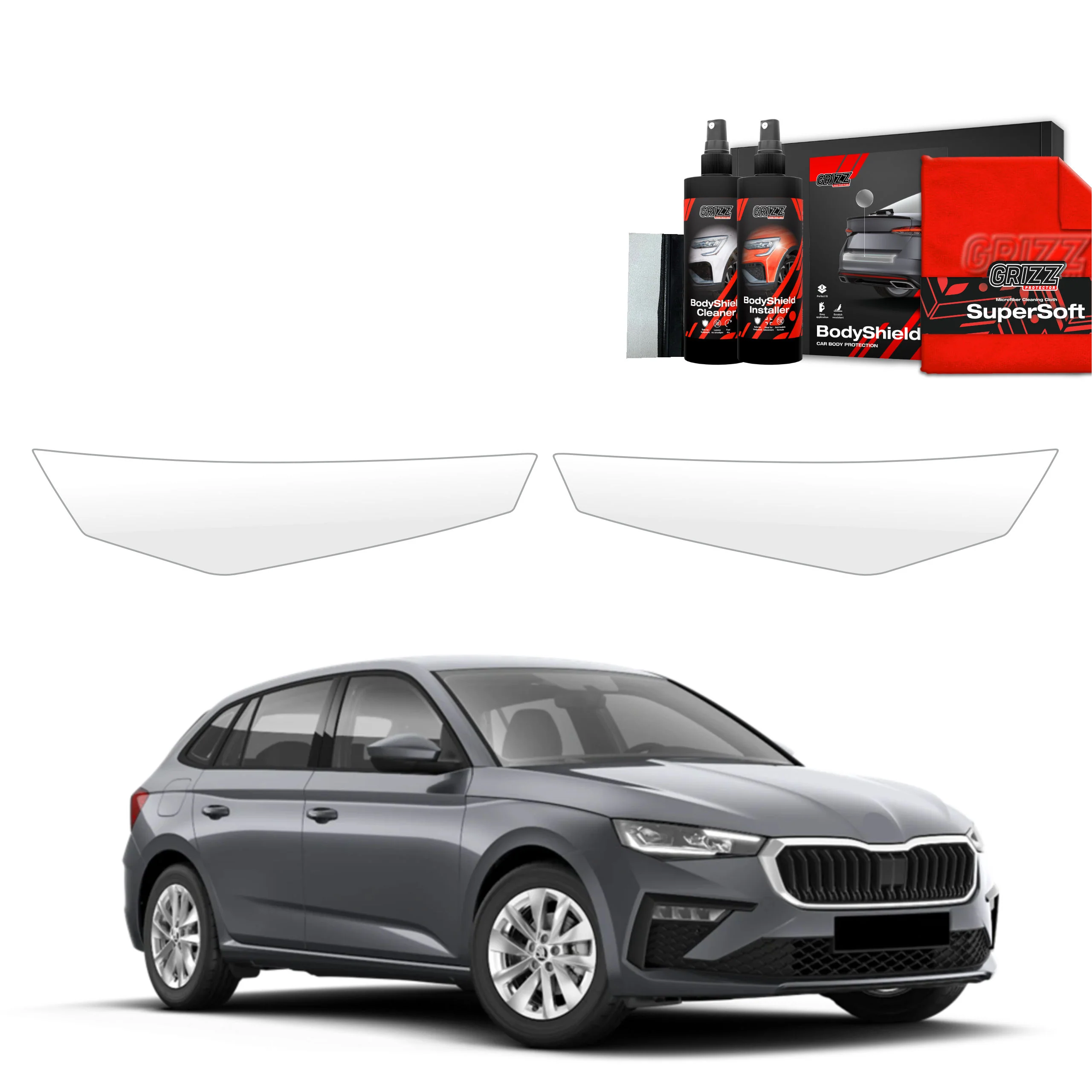 2in1 Schutzfolie für Scheinwerfer - Skoda Scala (2023- 2025)