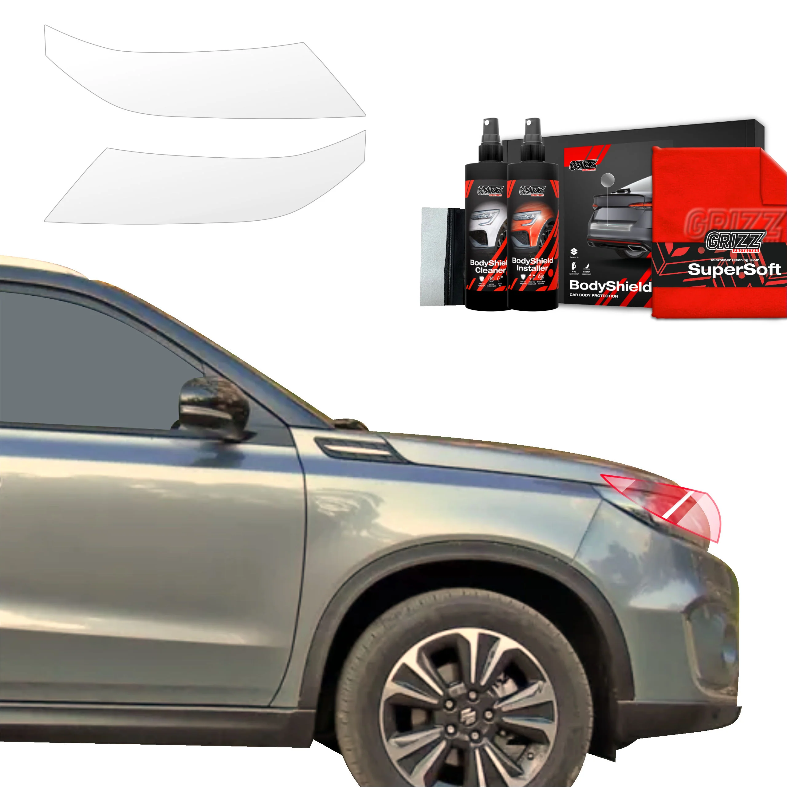 2in1 Schutzfolie für Scheinwerfer - Suzuki Vitara Facelift (2024-2026)