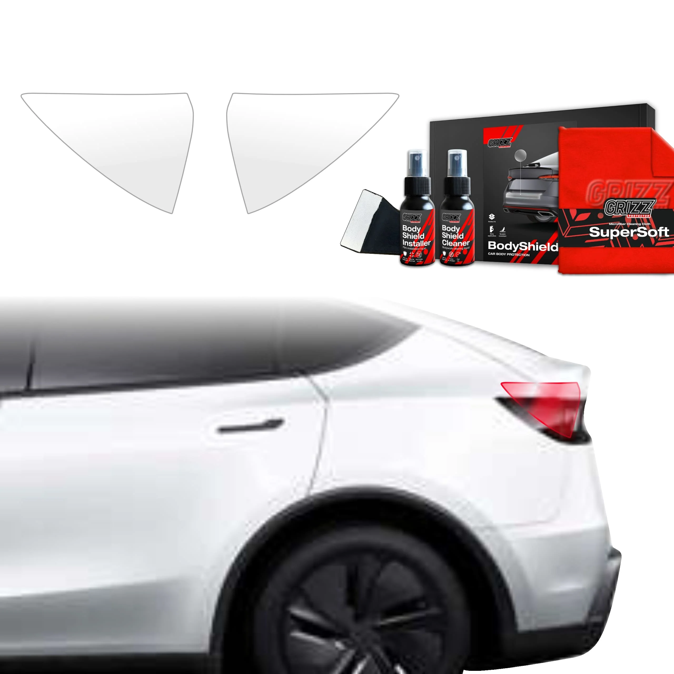 2in1 Schutzfolie für Ladeanschlussabdeckung - Tesla Model Y Juniper (2024-2025)