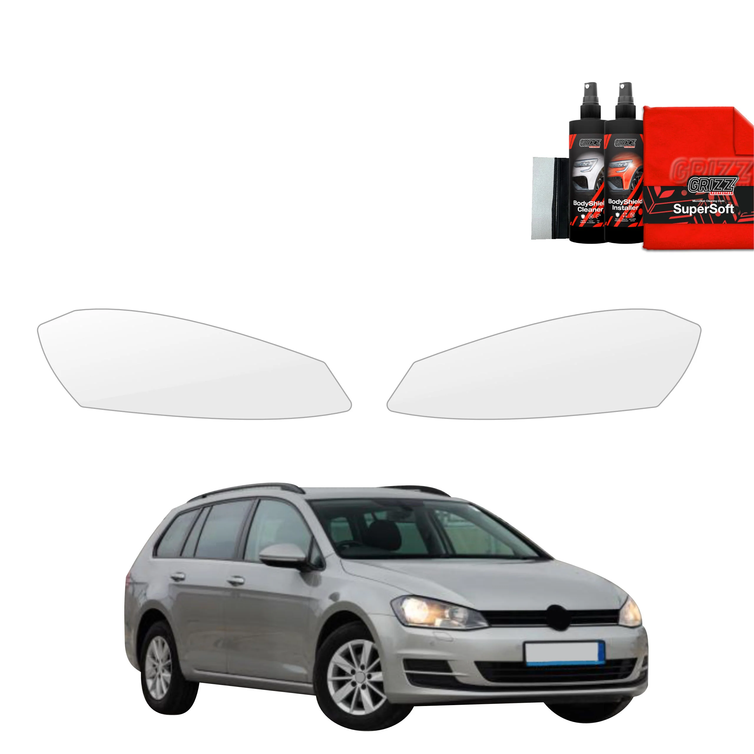 2in1 Schutzfolie für Scheinwerfer - Volkswagen Golf 7 Variant (2013-2020)