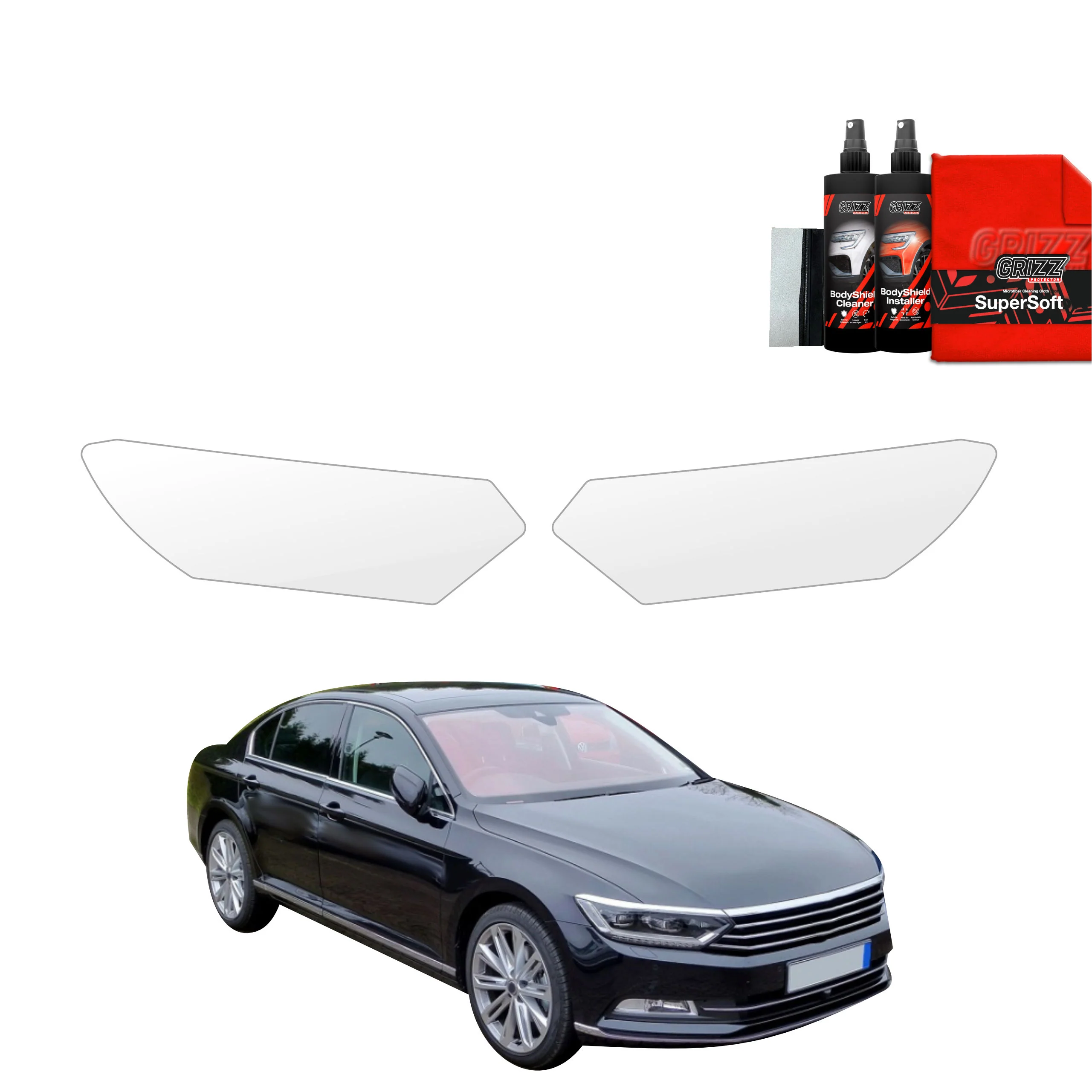 2in1 Schutzfolie für Scheinwerfer - Volkswagen Passat B8 Sedan (2014-2022)
