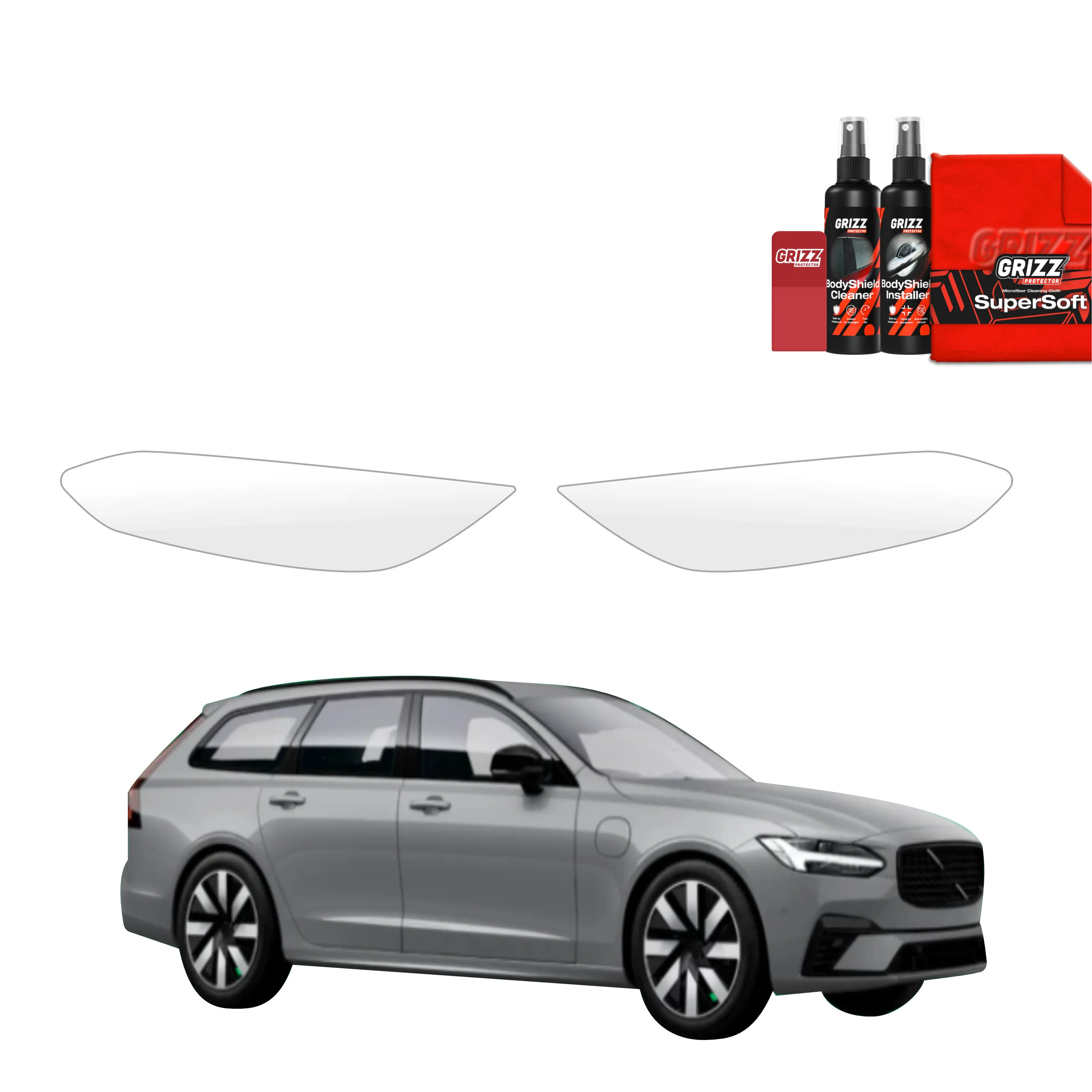 2in1 Schutzfolie für Scheinwerfer - Volvo V90 (2021-2026)