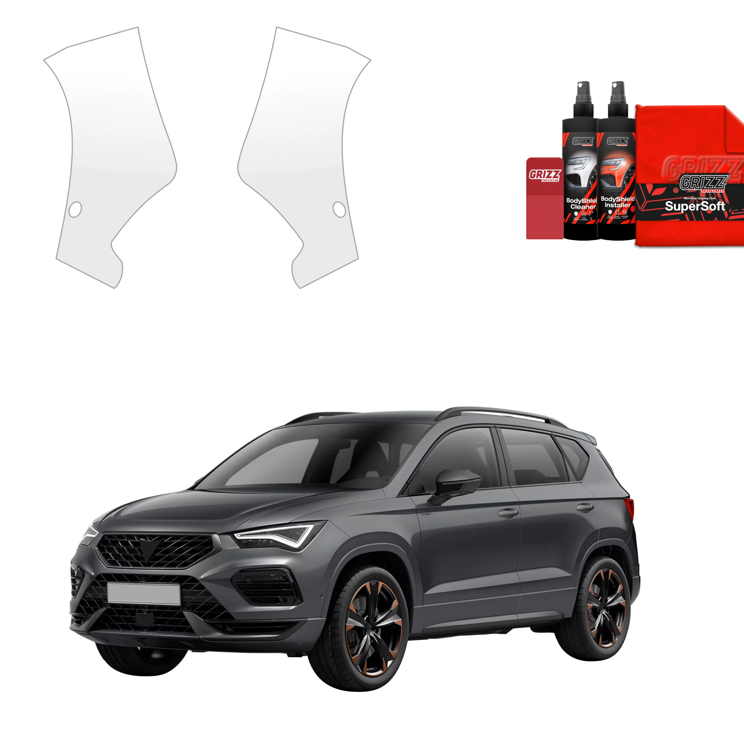 2in1 Schutzfolie für Stoßstange - Cupra Ateca (2020-2026)