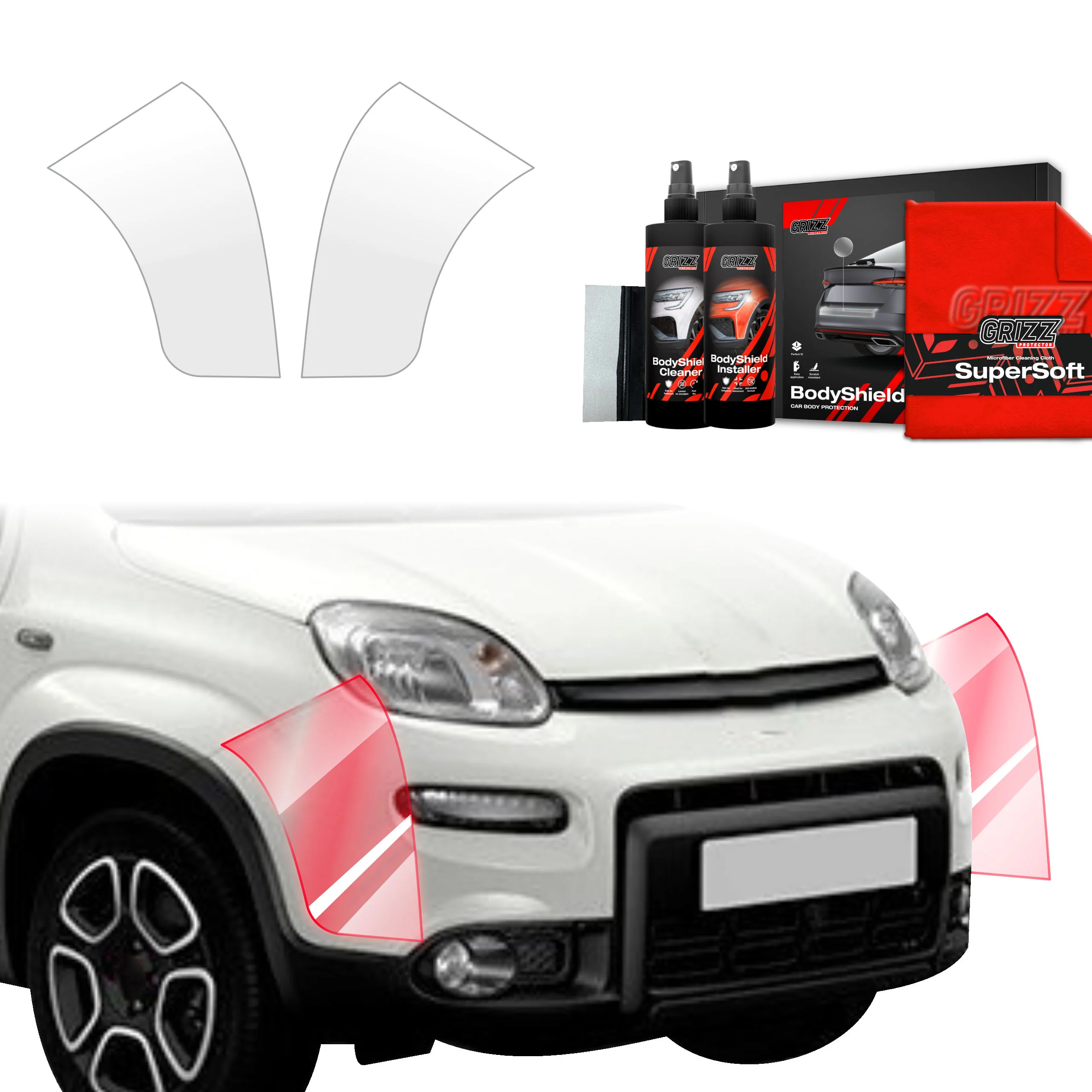 2in1 Schutzfolie für Stoßstange - Fiat Panda (2020-2026)