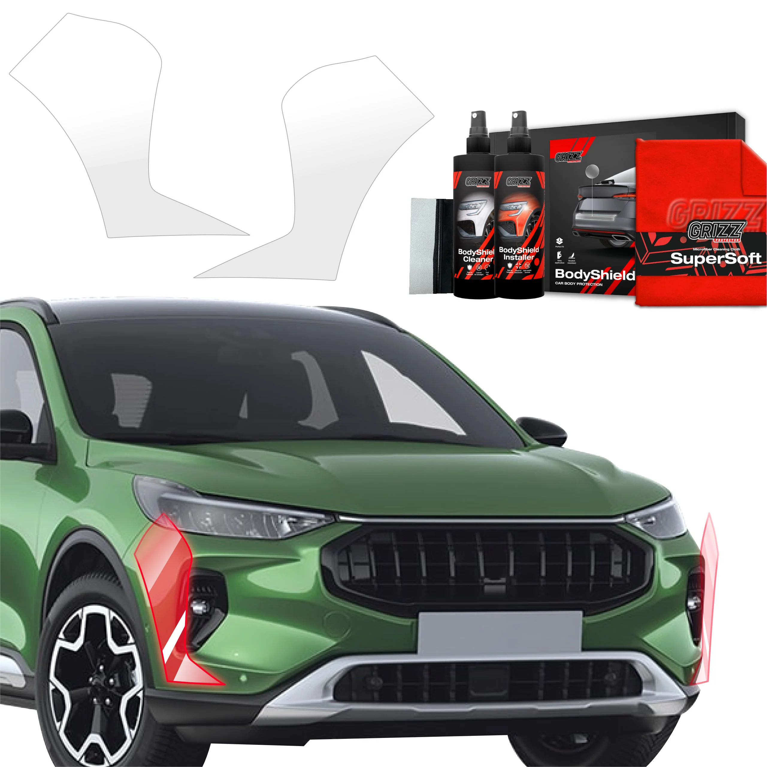 2in1 Schutzfolie für Stoßstange - Ford Kuga Active Facelift (2024-2026)